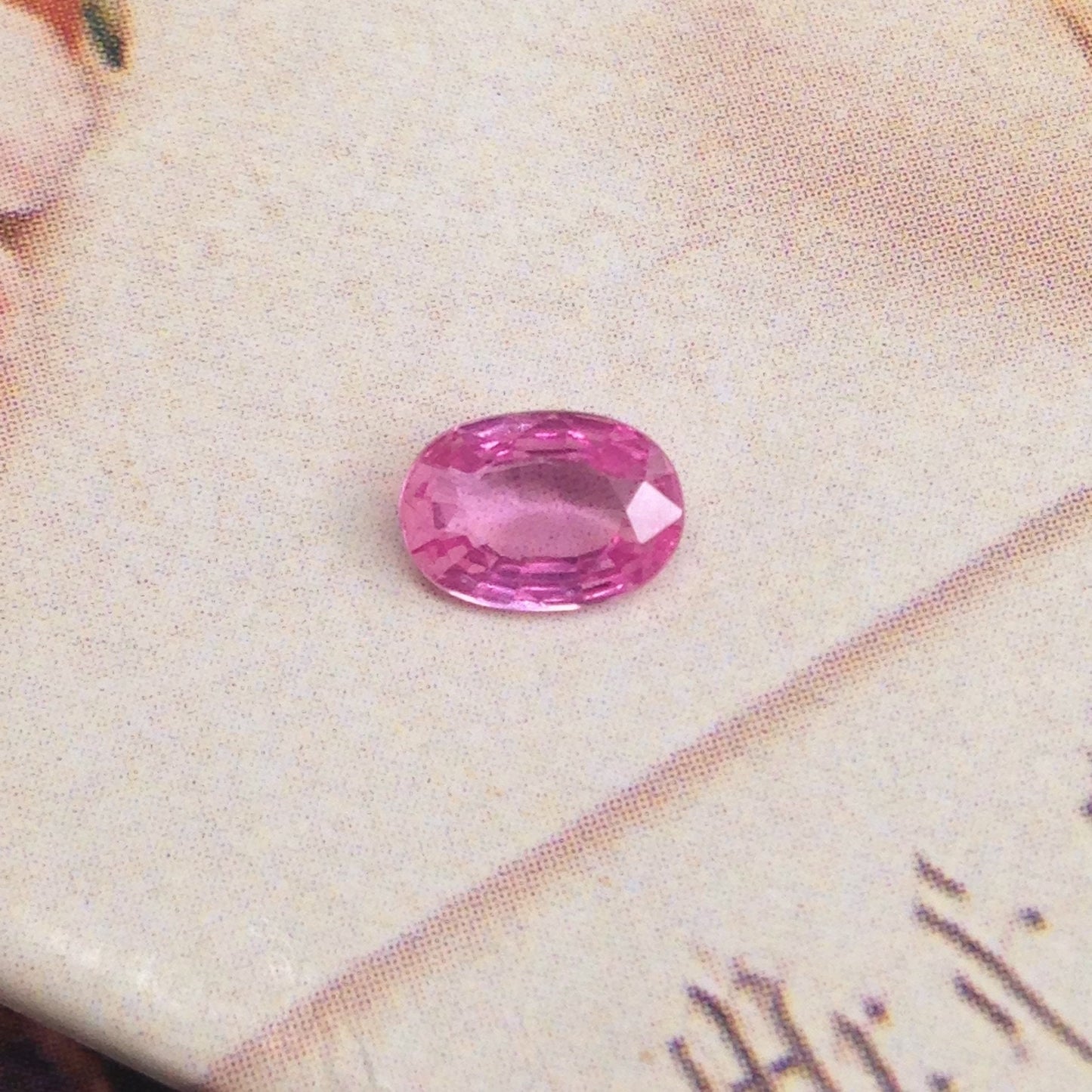 Natural Pink Sapphire 6.9 x 4.8 mm 0.76 Carats Oval Cut Corundum Wholesale Gem Faceted Loose Unmounted Gemstone, Earth Mined Sapphire