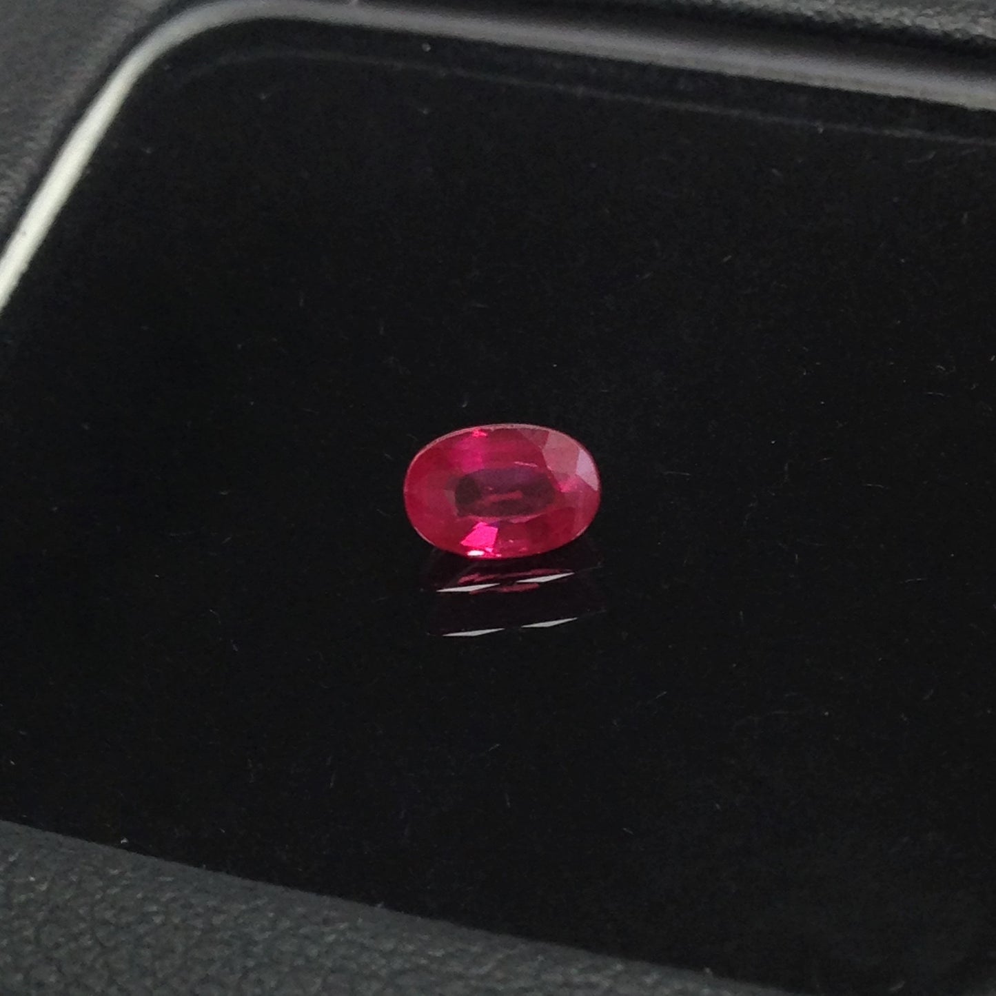 6x4mm Natural Ruby 0.59 Carat Loose Faceted Gem Corundum Oval Cut, Pink Red