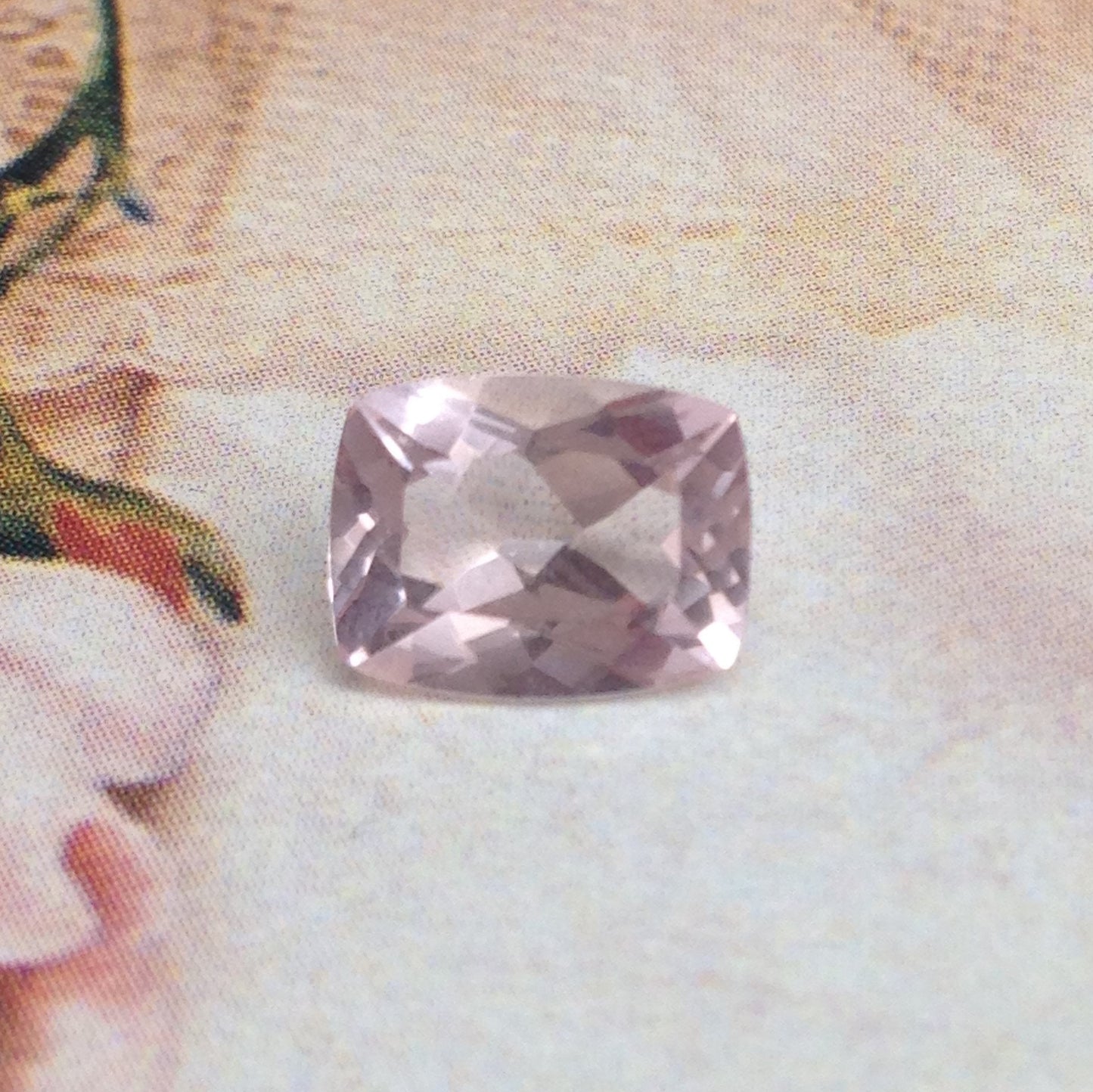 9x7mm Morganite 1.85, Cushion Rectangle Cut Peachy Pink Purple Loose Gem Unmounted Gemstone For Engagement Ring Wholesale Tested Beryl