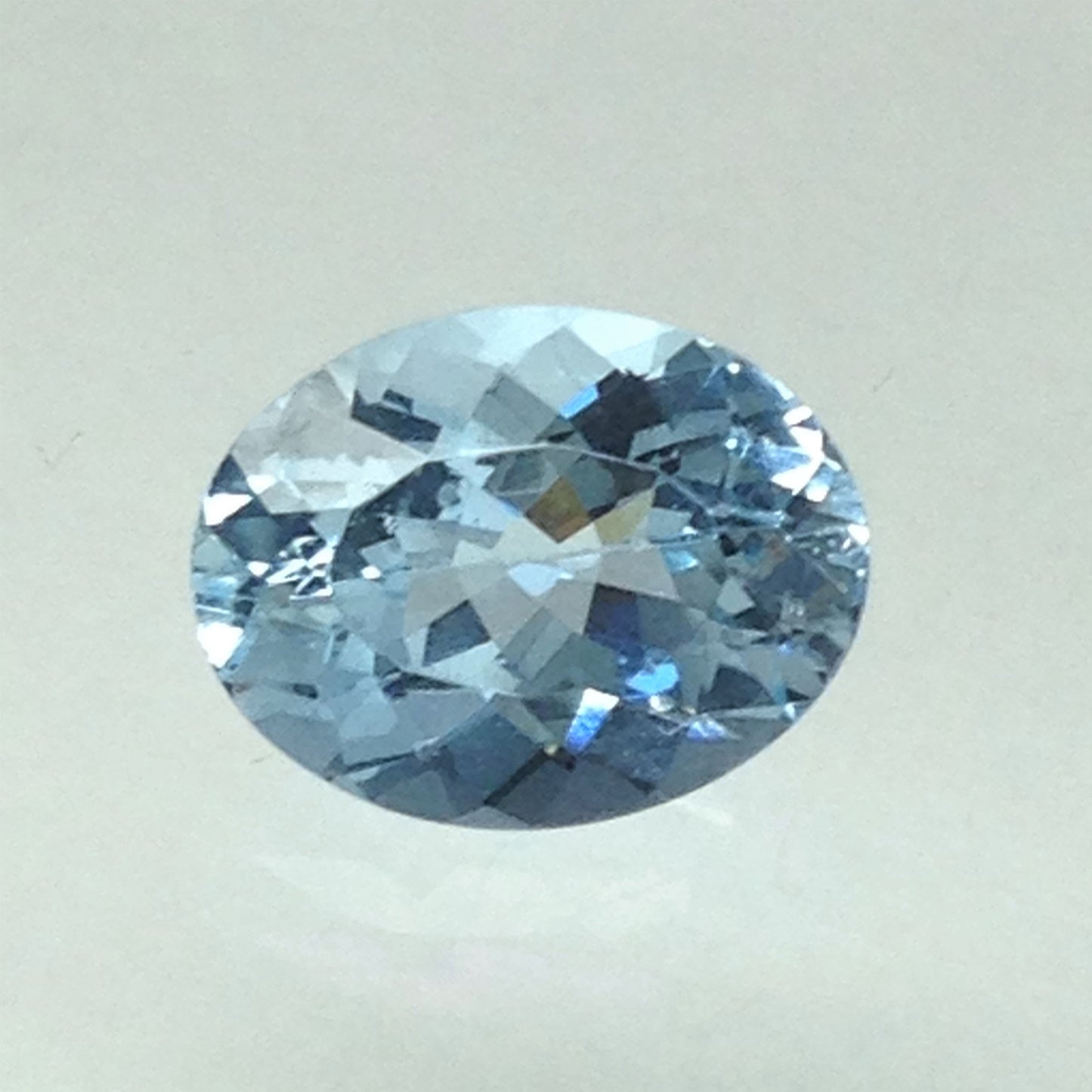9x7mm Natural Light Blue Aquamarine 1.58 Carats Pastel Blue Oval Cut Loose Faceted March Birthstone