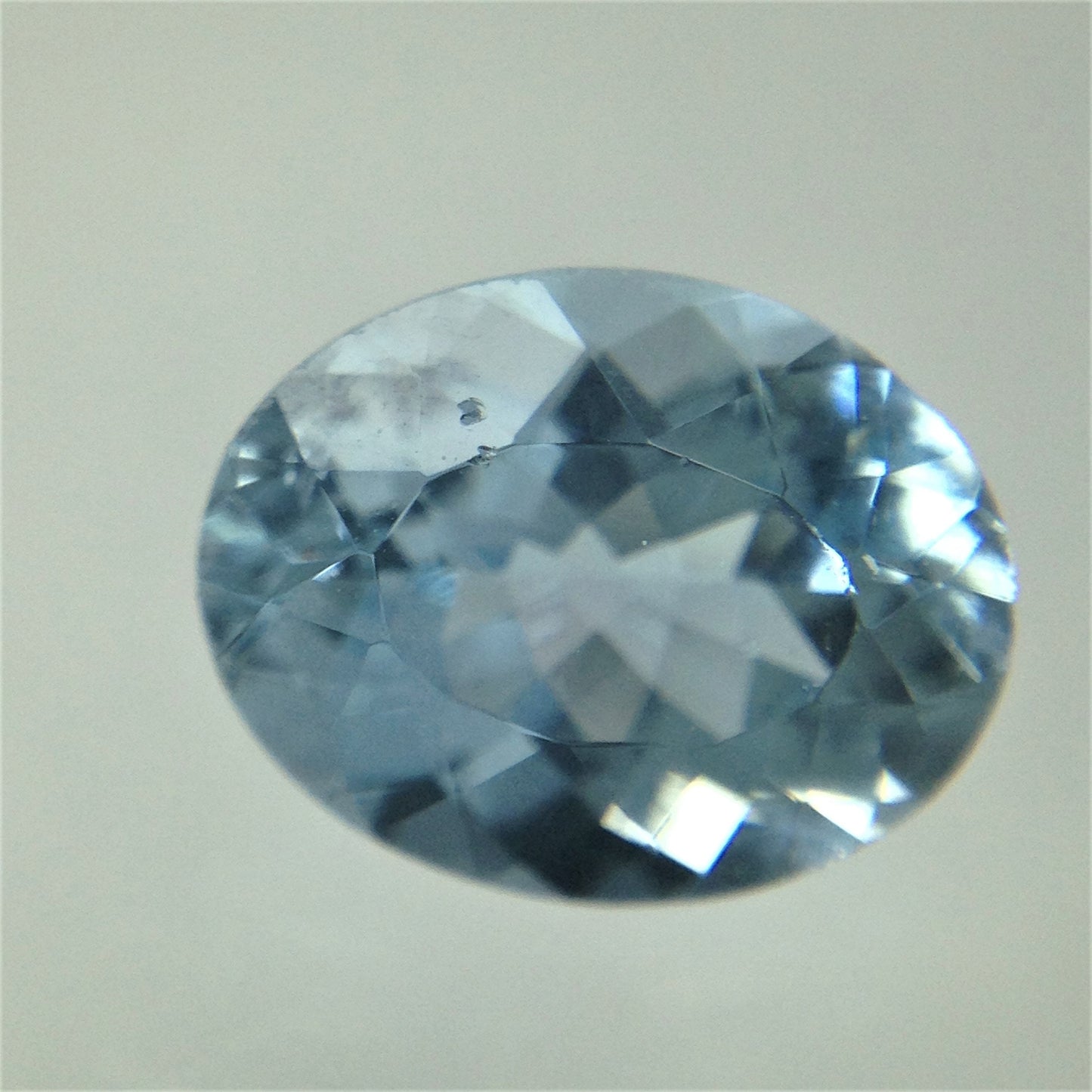 9x7mm Natural Light Blue Aquamarine 1.58 Carats Pastel Blue Oval Cut Loose Faceted March Birthstone
