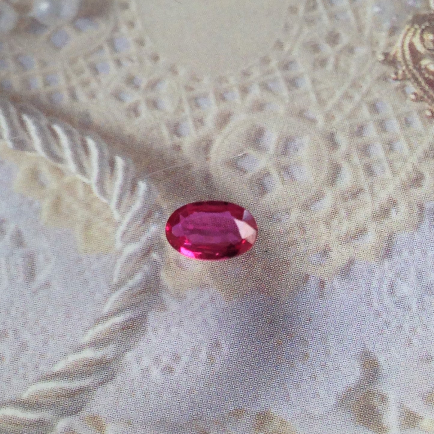 6x4mm Natural Ruby Heat Only 0.43 Carat Oval Cut Loose Faceted Gem