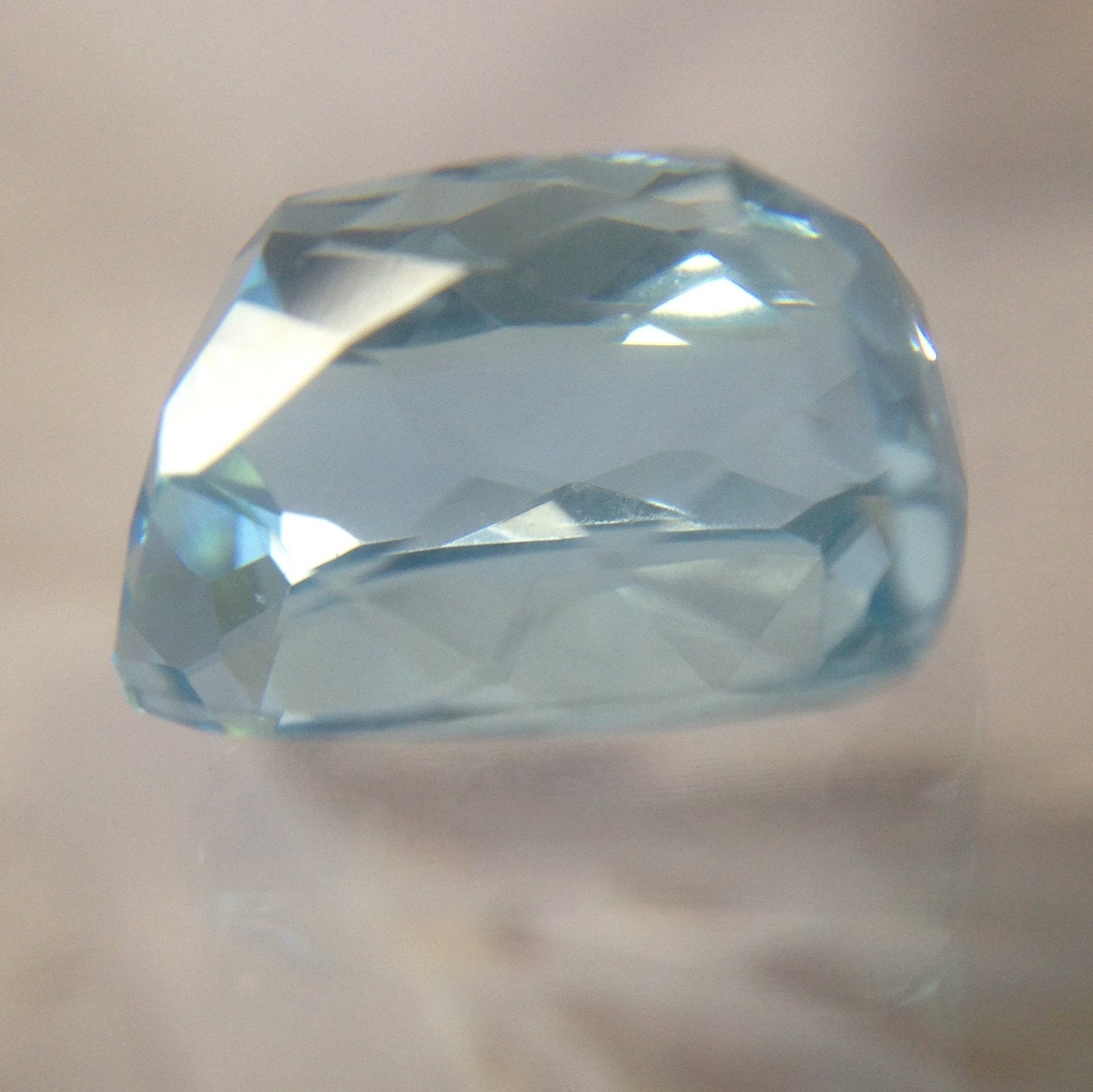 10.5x8.6mm Natural Blue Aquamarine 4.24 carats Light Blue Rectangle Cushion Cut Loose Faceted Gemstone Beryl March Birthstone