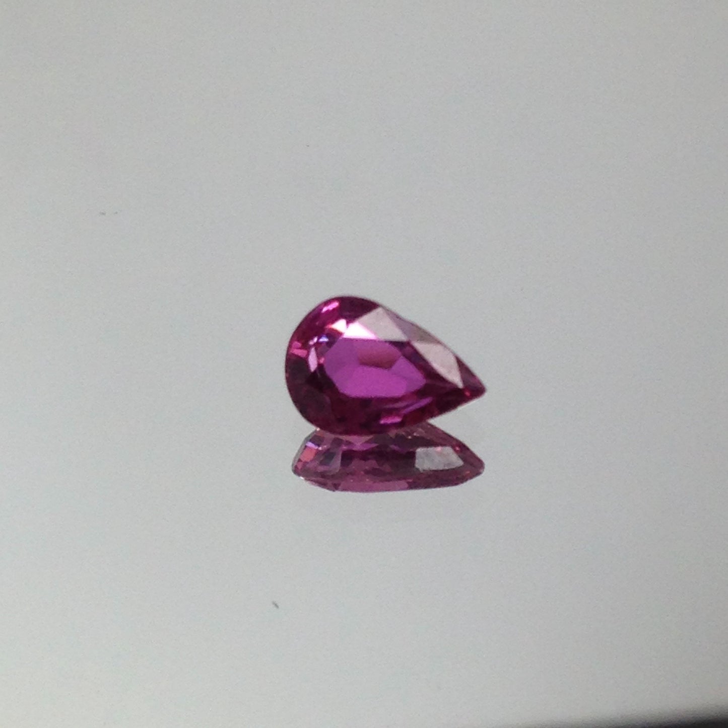 0.73 Carat Natural Purplish Red Sapphire 6.8x4.7mm Loose Gemstone Faceted Corundum Pear Cut