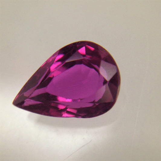 0.73 Carat Natural Purplish Red Sapphire 6.8x4.7mm Loose Gemstone Faceted Corundum Pear Cut