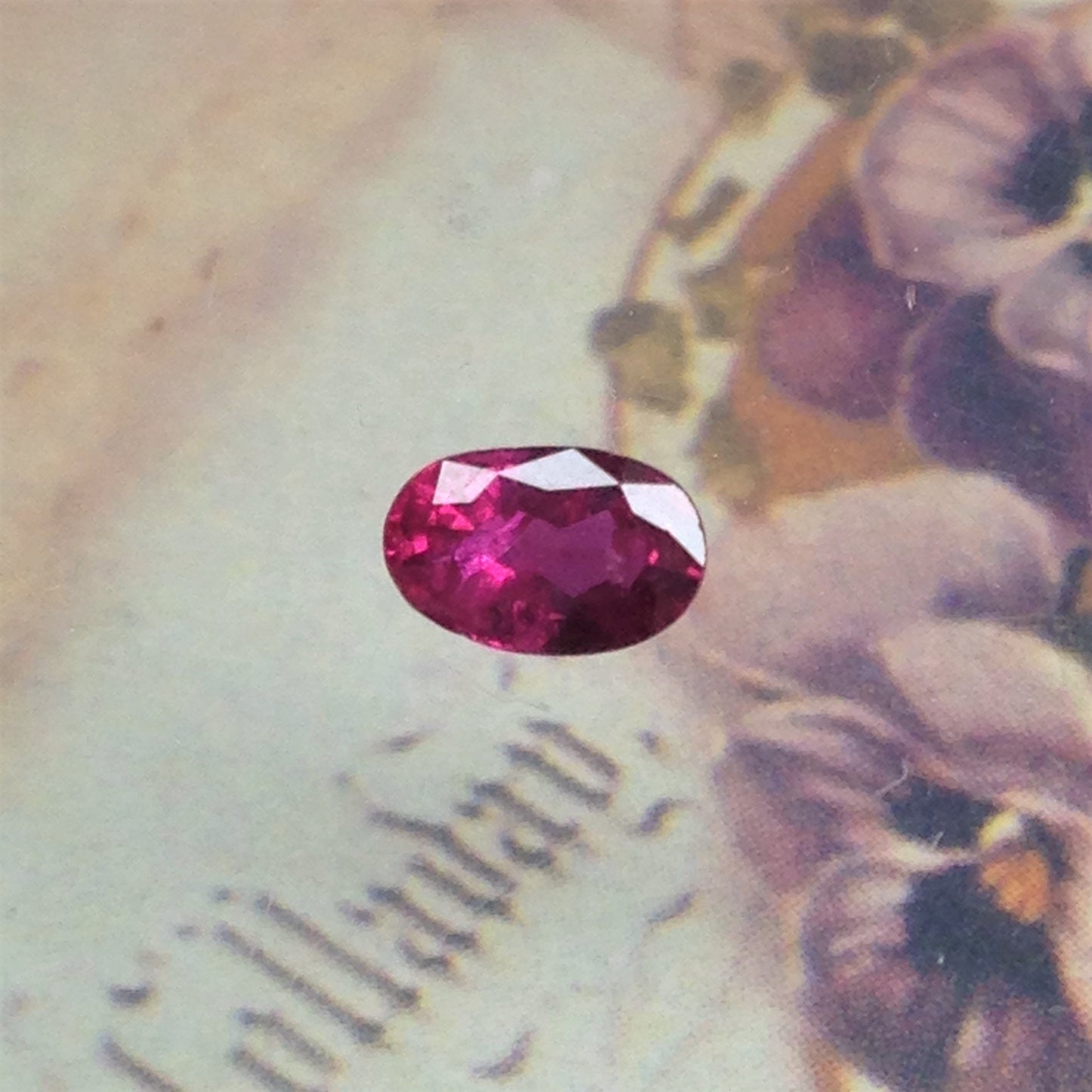 6x4mm Natural Ruby 0.56 Carat Heat Only Loose Gemstone Faceted Oval Cut Red July Birthstone