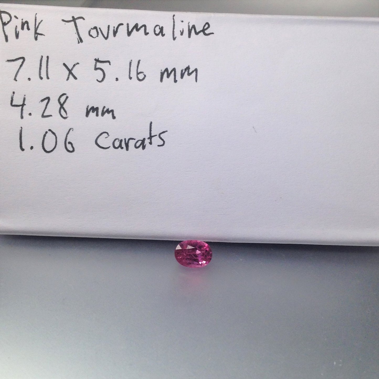 7x5mm Natural Pink Tourmaline 1.06 Carats Tested Stone Wholesale Gems Faceted Loose Gemstone Red Oval Cut Unmounted For Gold Jewelry