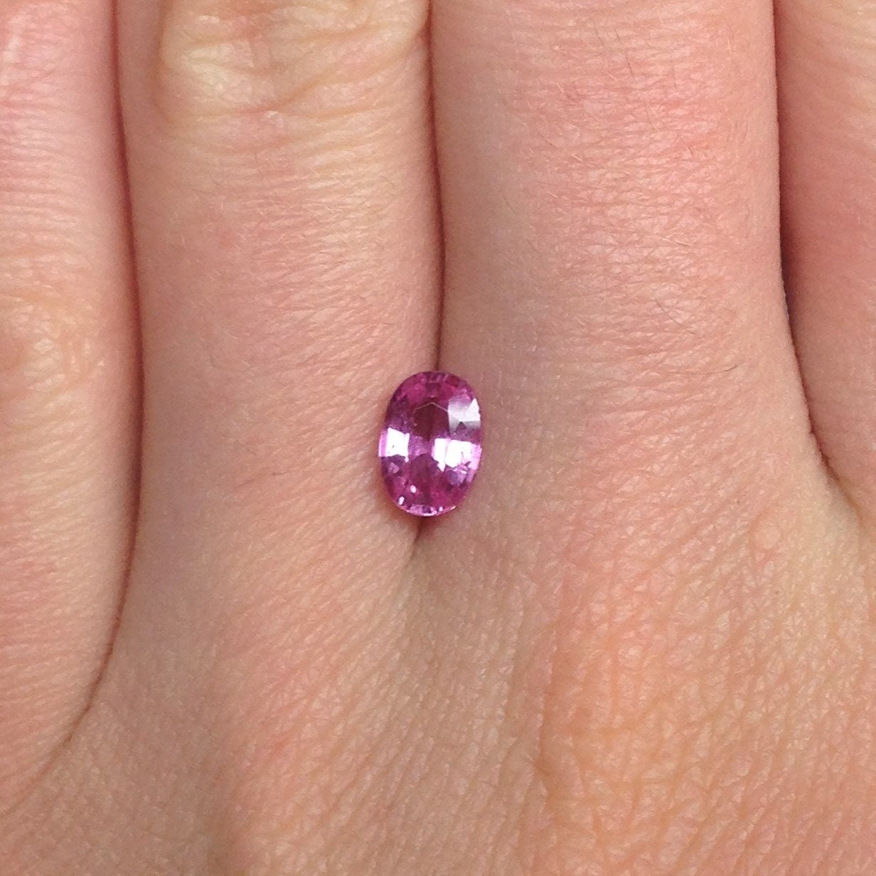 7x5mm Natural Pink Sapphire 0.96 Carats Oval Cut Faceted Loose Gemstone