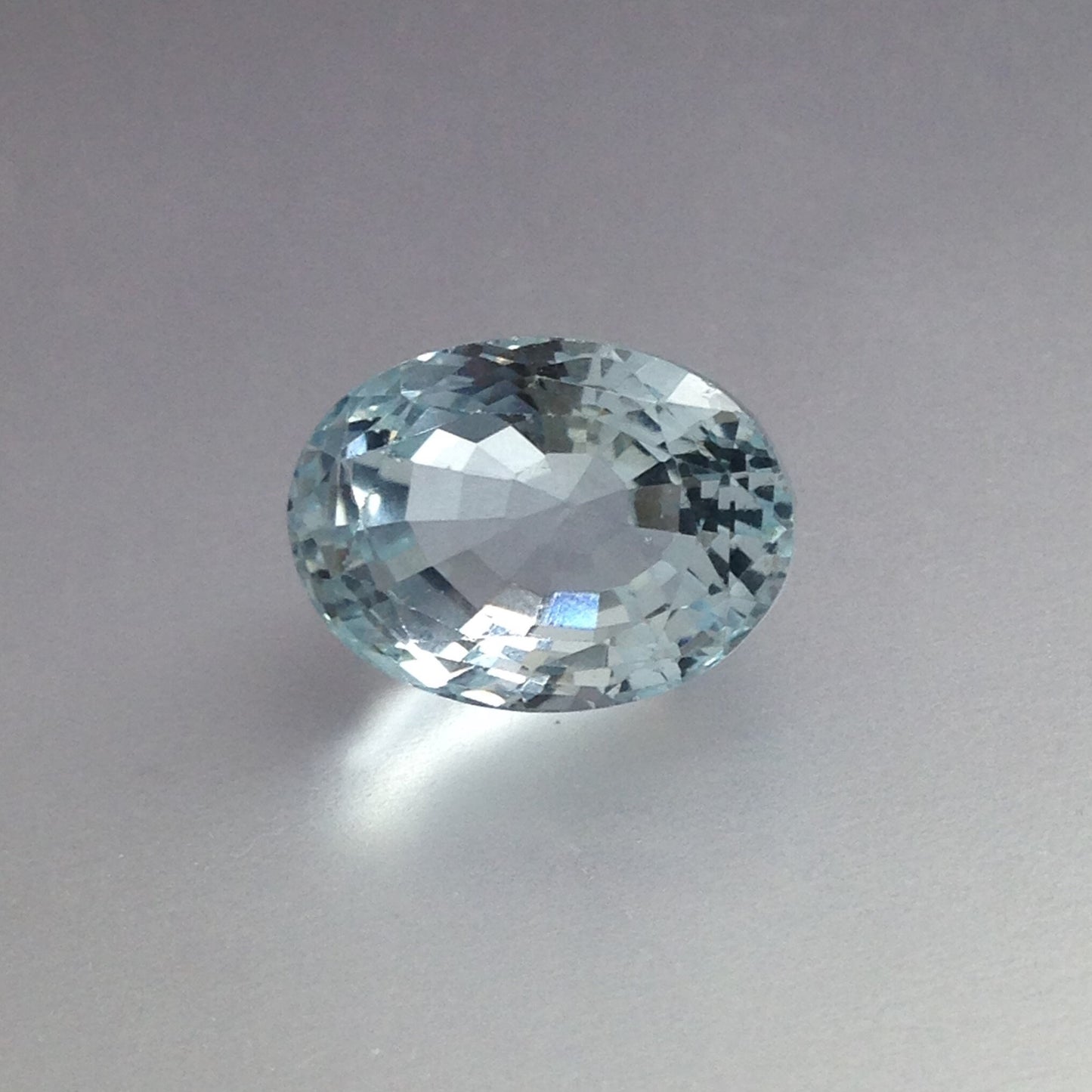 9 carat Aquamarine Natural Light Blue Oval  Step Cut 14.2x10.4mm  Loose Faceted Gemstone Beryl March Birthstone Wholesale Gems