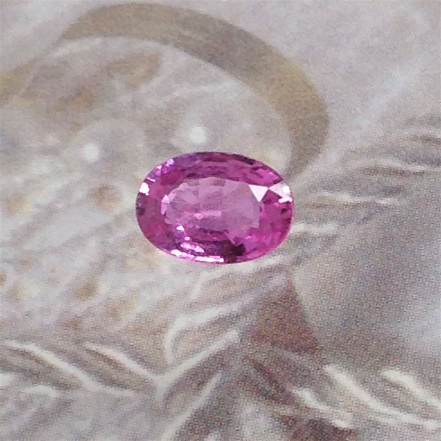 7x5mm Natural Pink Sapphire 0.91 Carat Oval Cut Loose Gemstone