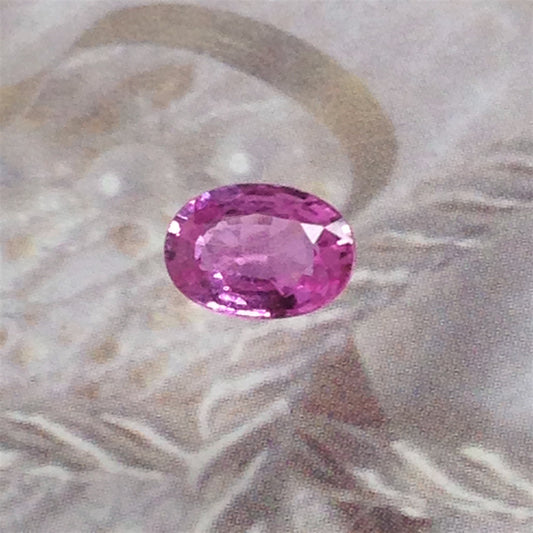 7x5mm Natural Pink Sapphire 0.91 Carat Oval Cut Loose Gemstone
