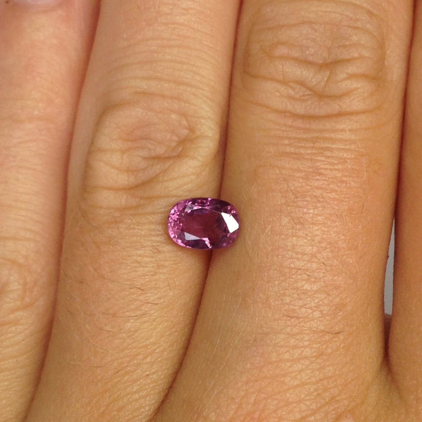 1.45 Carat 7x5mm Natural Pink Sapphire Corundum Oval Cushion Cut Purple Real July Birthstone Heat Only Sapphire
