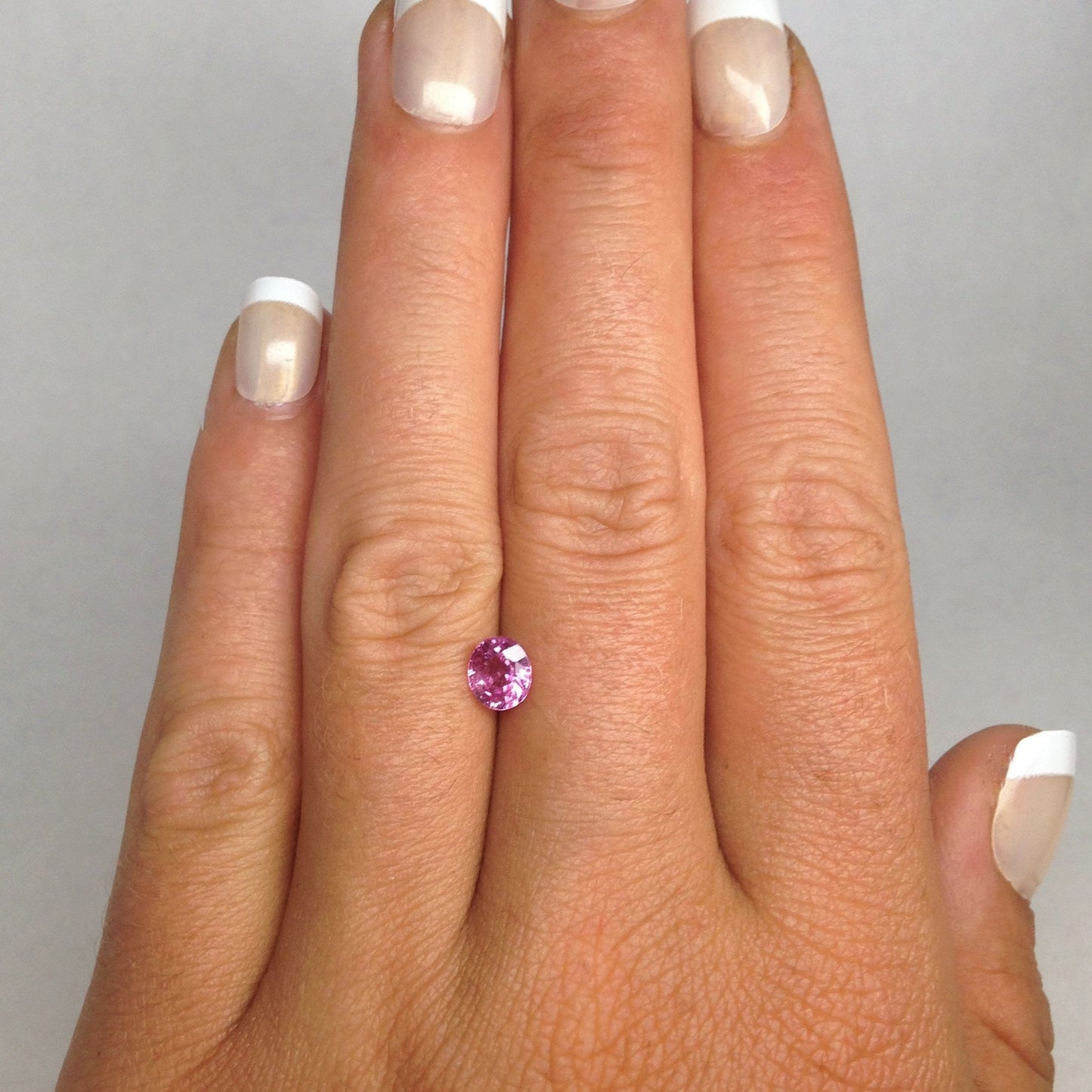 6x5mm Natural Pink Sapphire 0.96 Carats Round Oval Cut Corundum Wholesale Gem Faceted Loose Unmounted Gemstone, Earth Mined Sapphire