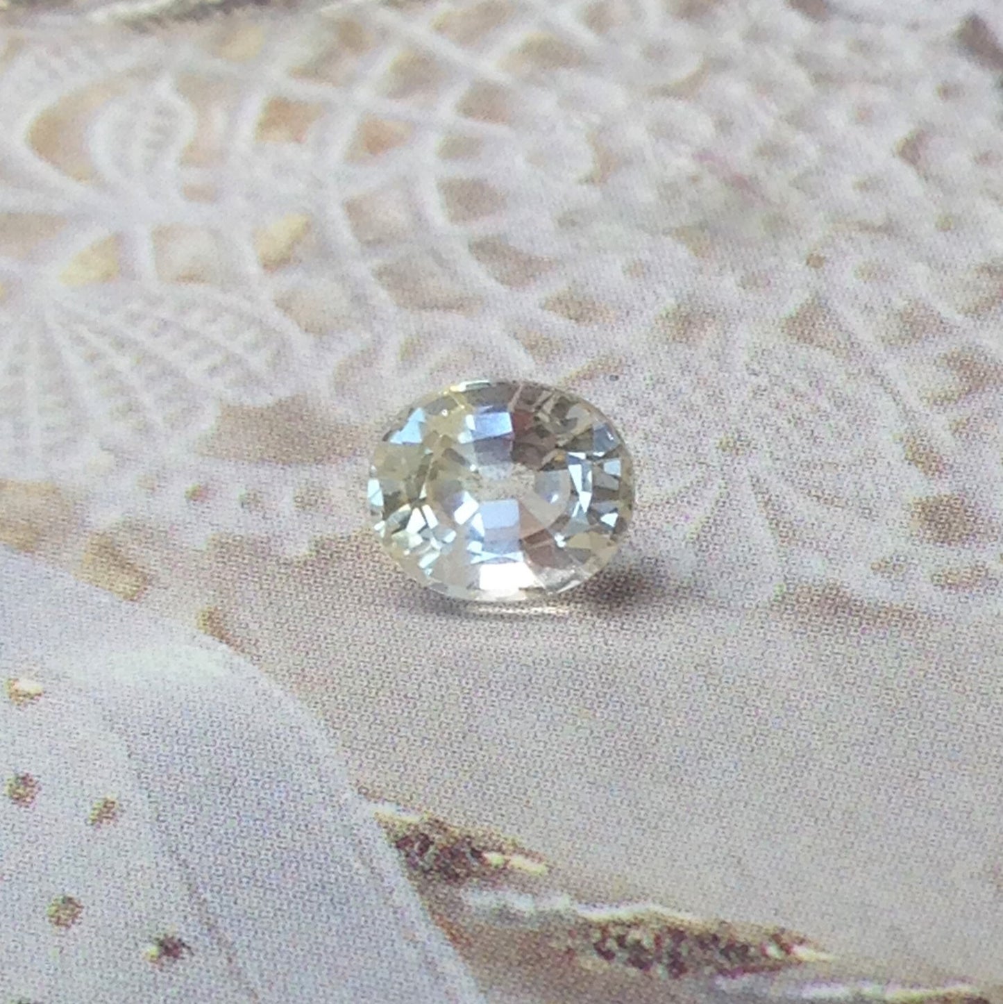 Natural Light Yellow Sapphire 1.11 cts 6.4x5.4mm Oval Corundum Gem Faceted Loose Unmounted Gemstone Probably No Heat 6x5mm