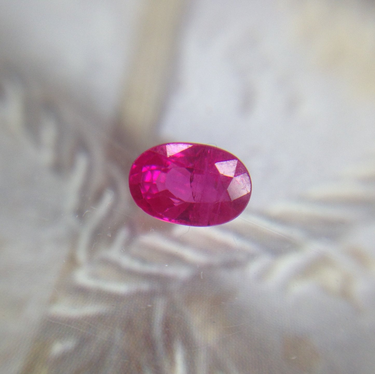 0.76 Carat Red Ruby 6x4mm Oval, Heated Natural with Minor Residues, July Birthstone