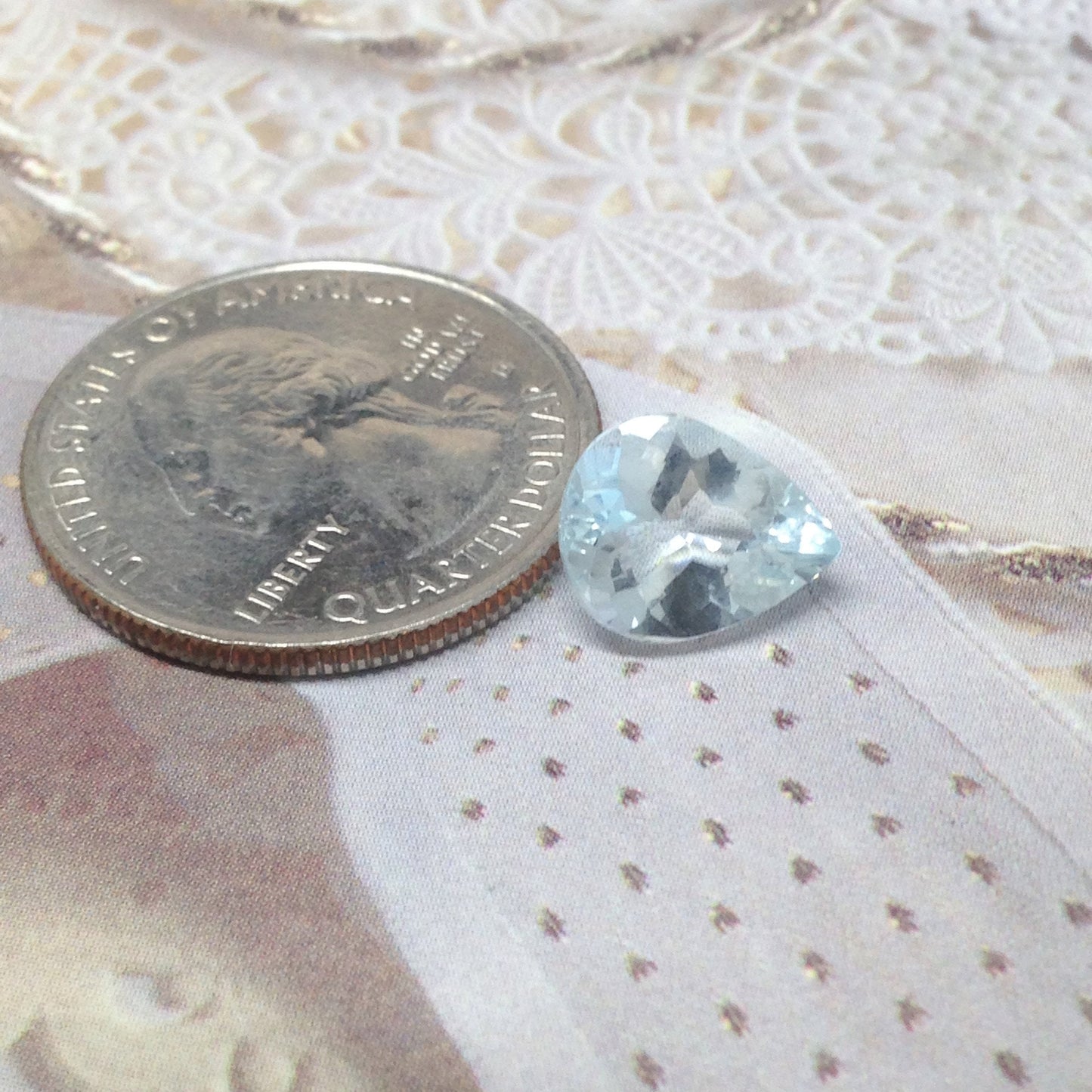 11x9mm 2.5 Carats Natural Light Blue Aquamarine Light Blue Gem Fat Pear Cut Loose Faceted Gemstone Beryl FlowingGems Flowing Gems