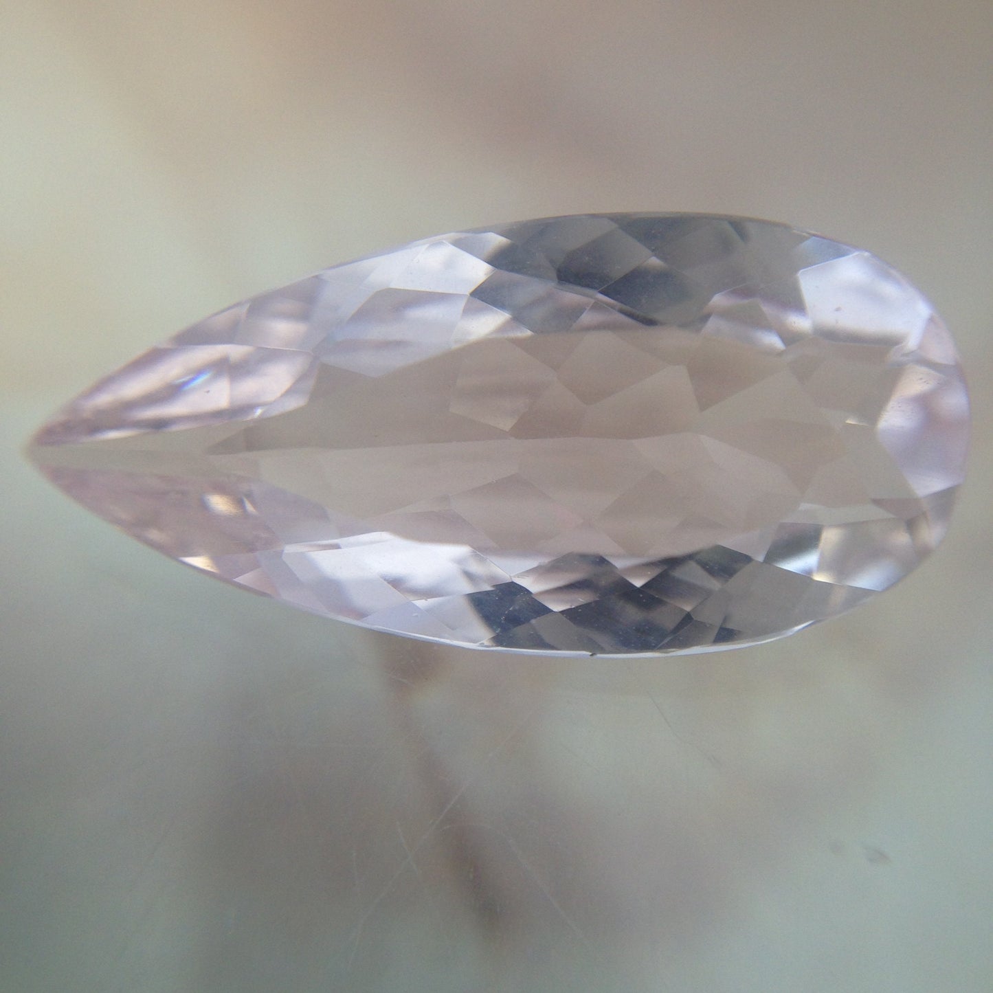 18x9mm Morganite 4.63 Carat Pear Cut, Purplish Pink Loose Gemstone