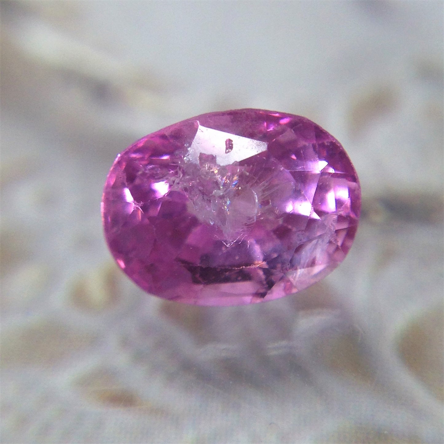 Natural Pink Spinel 1.32 carat 7.2x5.5mm Faceted Oval Loose Gem Gemstone Color, Unheated Untreated