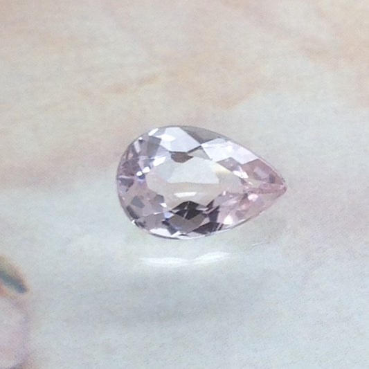 9x6mm Light Pink Morganite 1.16 Carat Pear Cut Pink Loose Gem