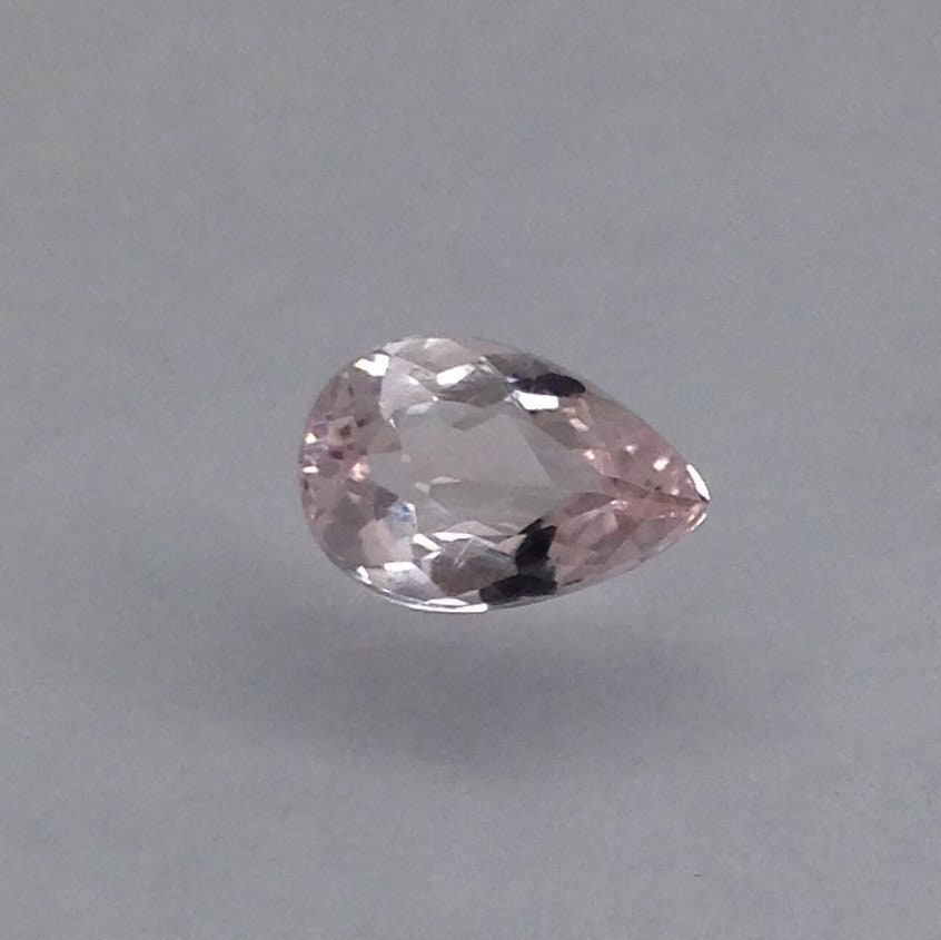 9x6mm Light Pink Morganite 1.16 Carat Pear Cut Pink Loose Gem