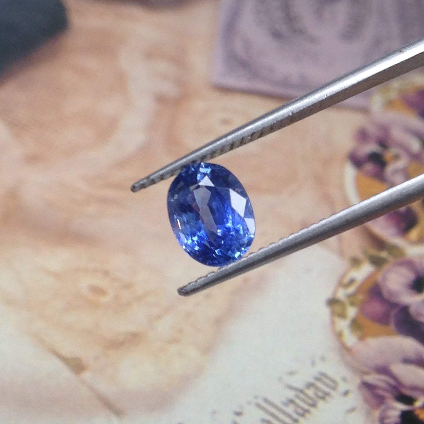 Natural Blue Sapphire 7.6x5.8mm 1.57 Carats Oval Corundum Blue Wholesale Gem Faceted Loose Unmounted Gemstone Fancy 7x6mm