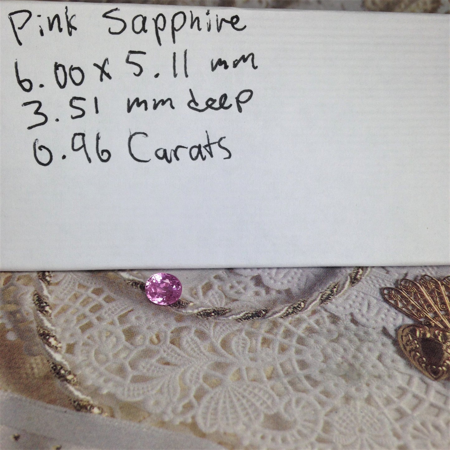 6x5mm Natural Pink Sapphire 0.96 Carats Round Oval Cut Corundum Wholesale Gem Faceted Loose Unmounted Gemstone, Earth Mined Sapphire