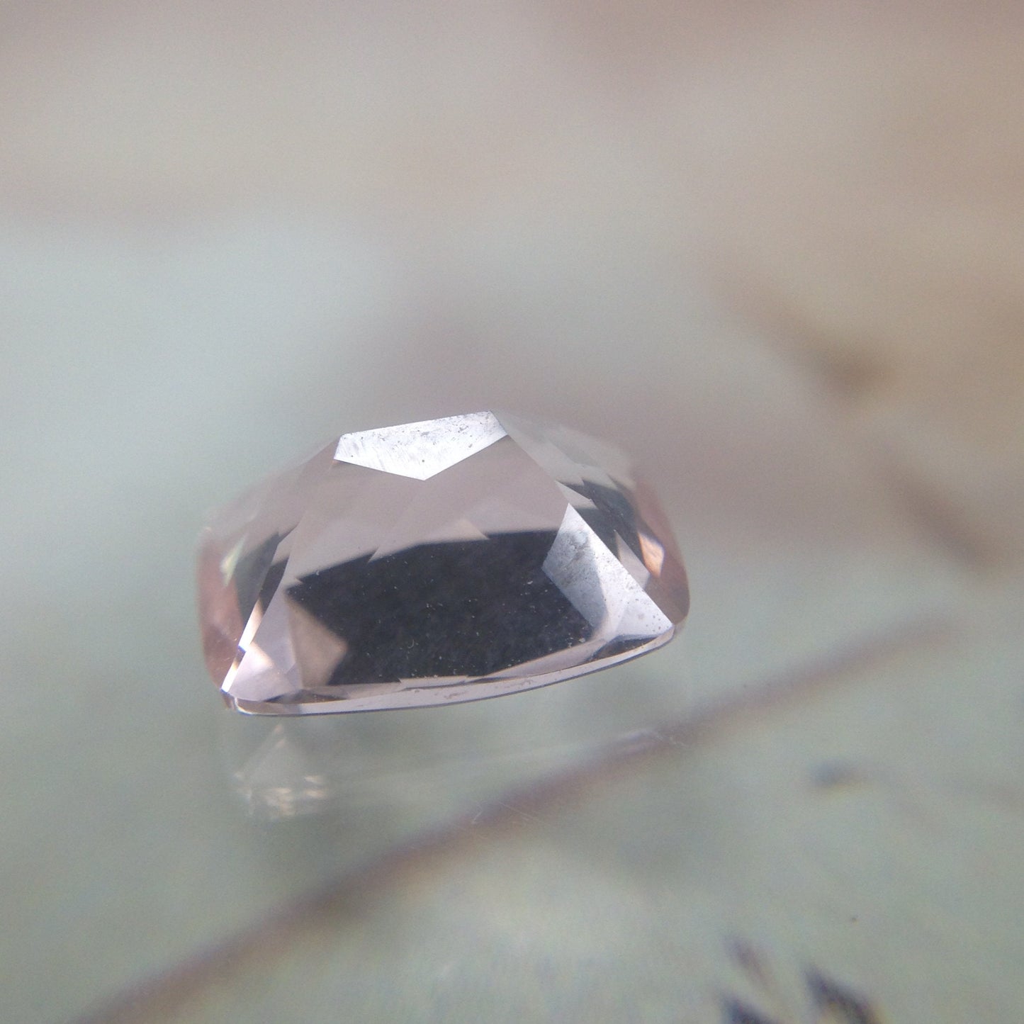 Morganite 8x6mm 1.28 Cushion Rectangle Cut Pinkish Purplish Peach Loose Gem Unmounted Gemstone For Engagement Ring Wholesale Tested Beryl