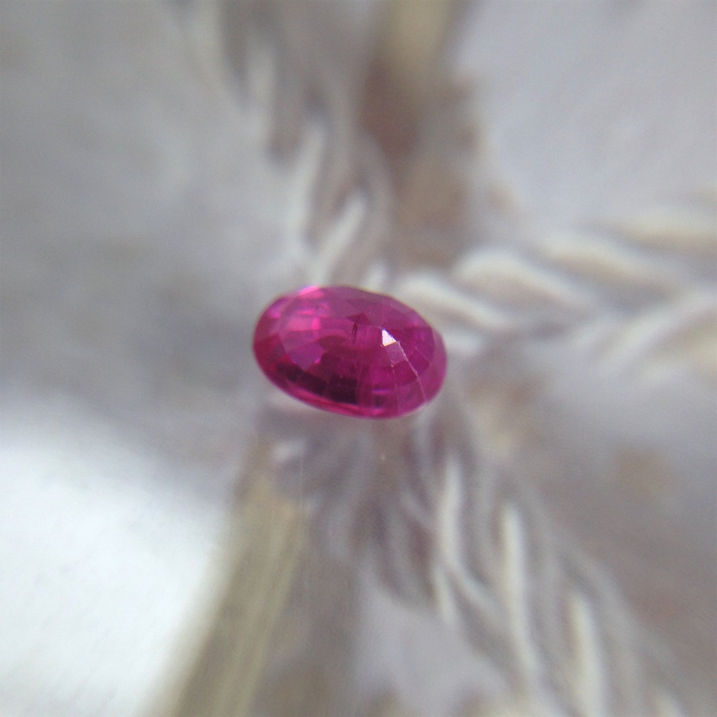 0.76 Carat Red Ruby 6x4mm Oval, Heated Natural with Minor Residues, July Birthstone