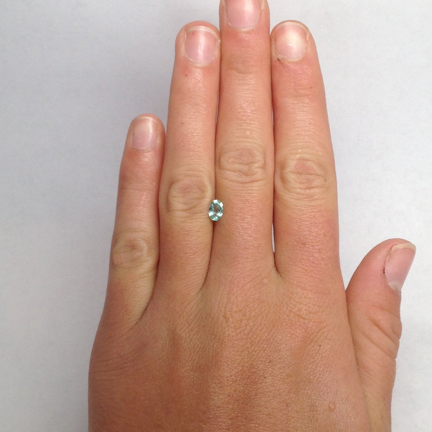 0.40 carat Natural Blue Green Coper Bearing Tourmaline 6x4mm Paraiba Type, Loose Gemstone