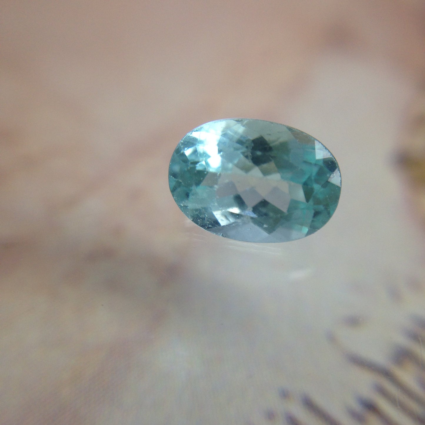 7x5mm Natural Copper Bearing Tourmaline, Paraiba Type 0.88 carats Blue Green Faceted Loose Cuprian Tourmaline, Rare Gemstone