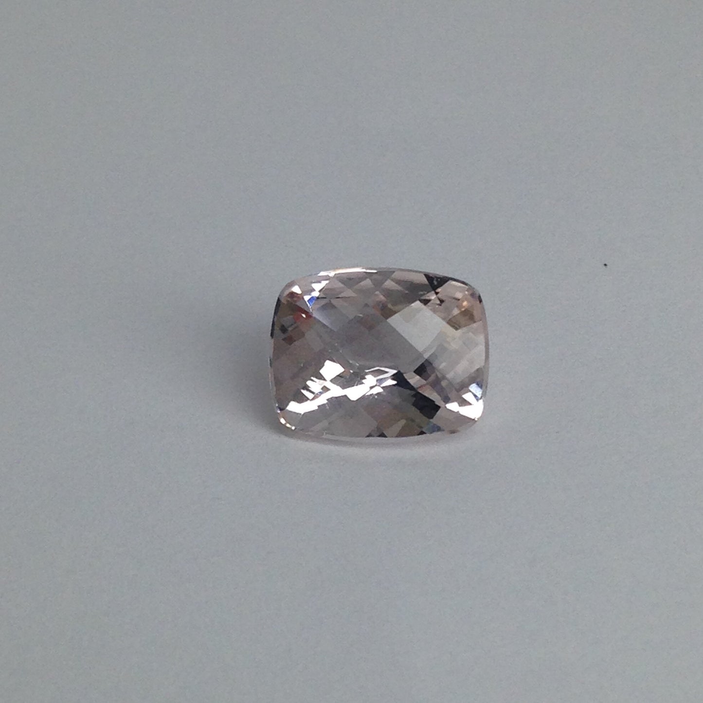 Morganite 10x8mm 2.66 Cushion Rectangle Cut Faint Beige Peach Loose Gem Unmounted Gemstone For Engagement Ring Wholesale Tested Beryl stone