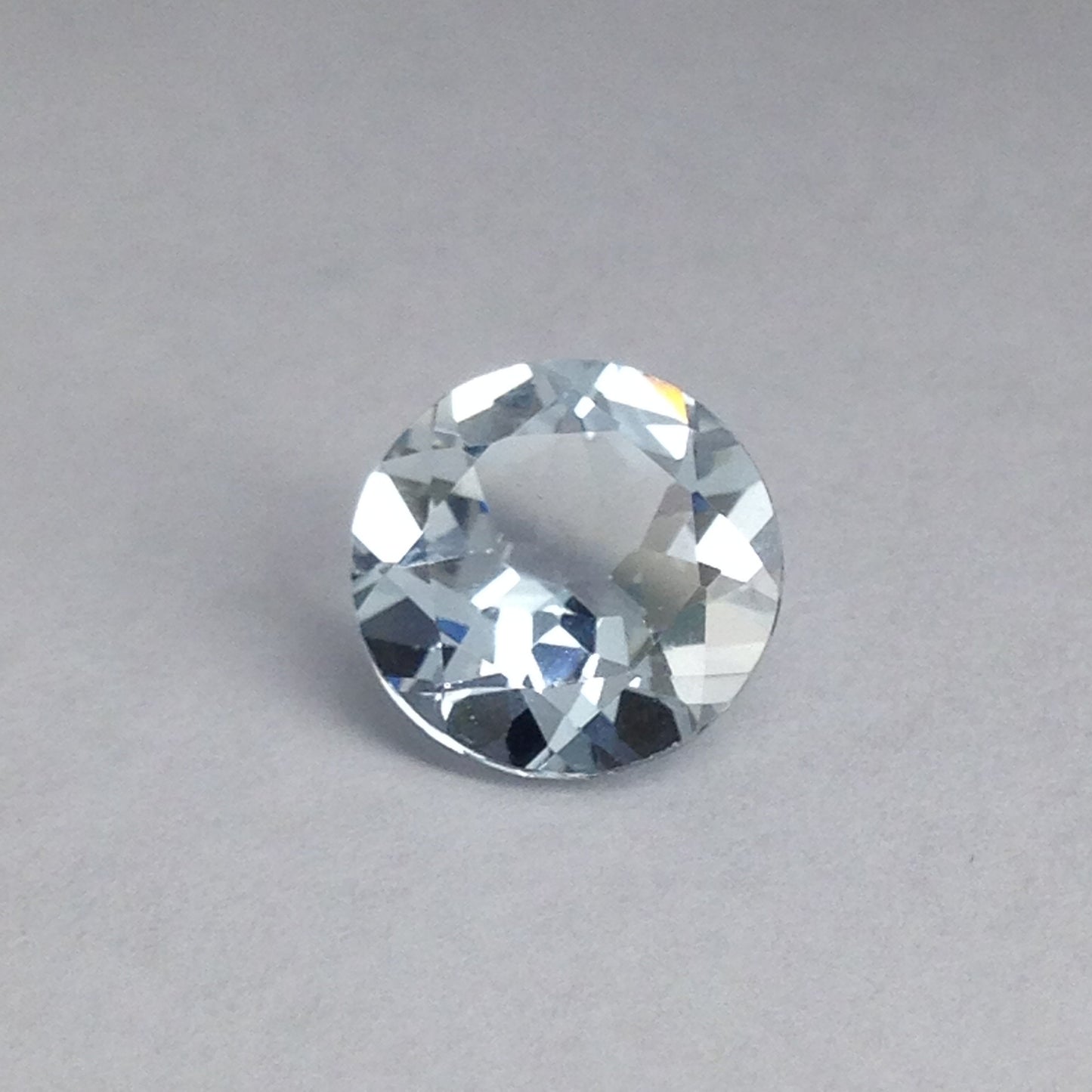 10mm Natural Light Aquamarine 2.81 carats Faint Blue Round Cut Loose Faceted Gemstone Beryl March Birthstone 10 millimeters unmounted ct
