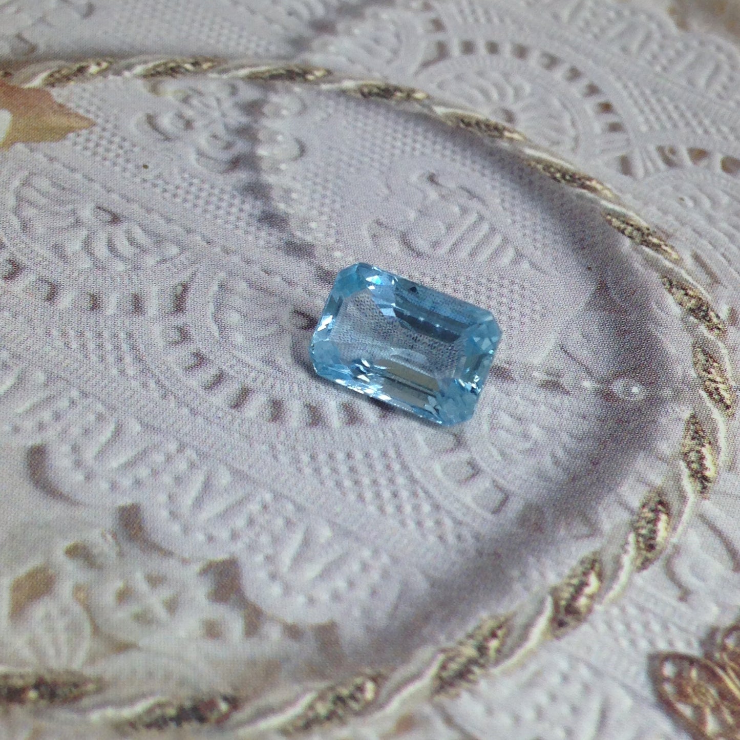 Natural Blue Aquamarine 2.25 Carat Nice Blue Gem Rectangle Cut Loose Faceted Gemstone Beryl March Birthstone Emerald Cut Gem