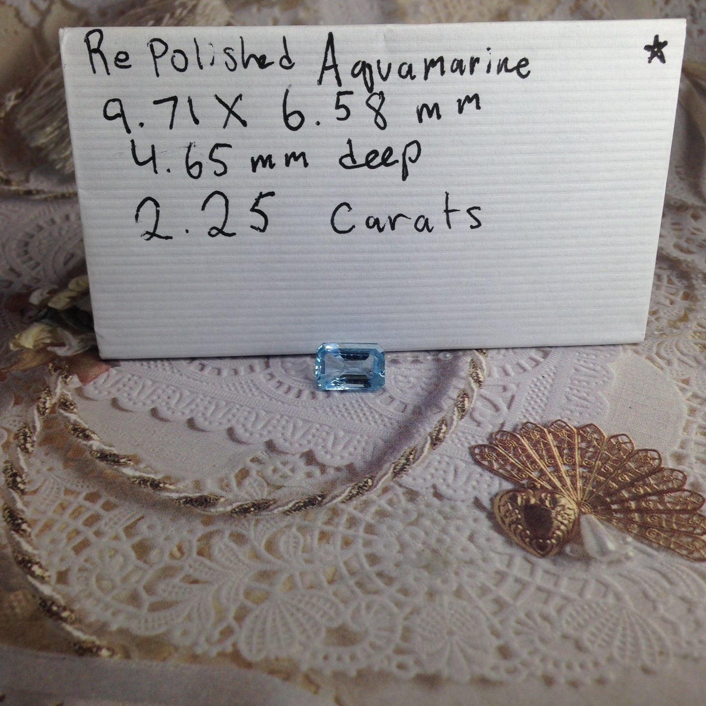 Natural Blue Aquamarine 2.25 Carat Nice Blue Gem Rectangle Cut Loose Faceted Gemstone Beryl March Birthstone Emerald Cut Gem