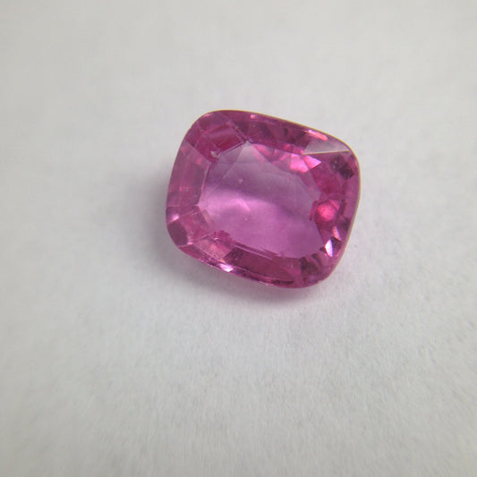 1.77 Carat Natural Pink Sapphire 7.4x6.2mm Cushion cut Loose Gemstone Faceted Gem Corundum Fancy Vivid Color Sapphire
