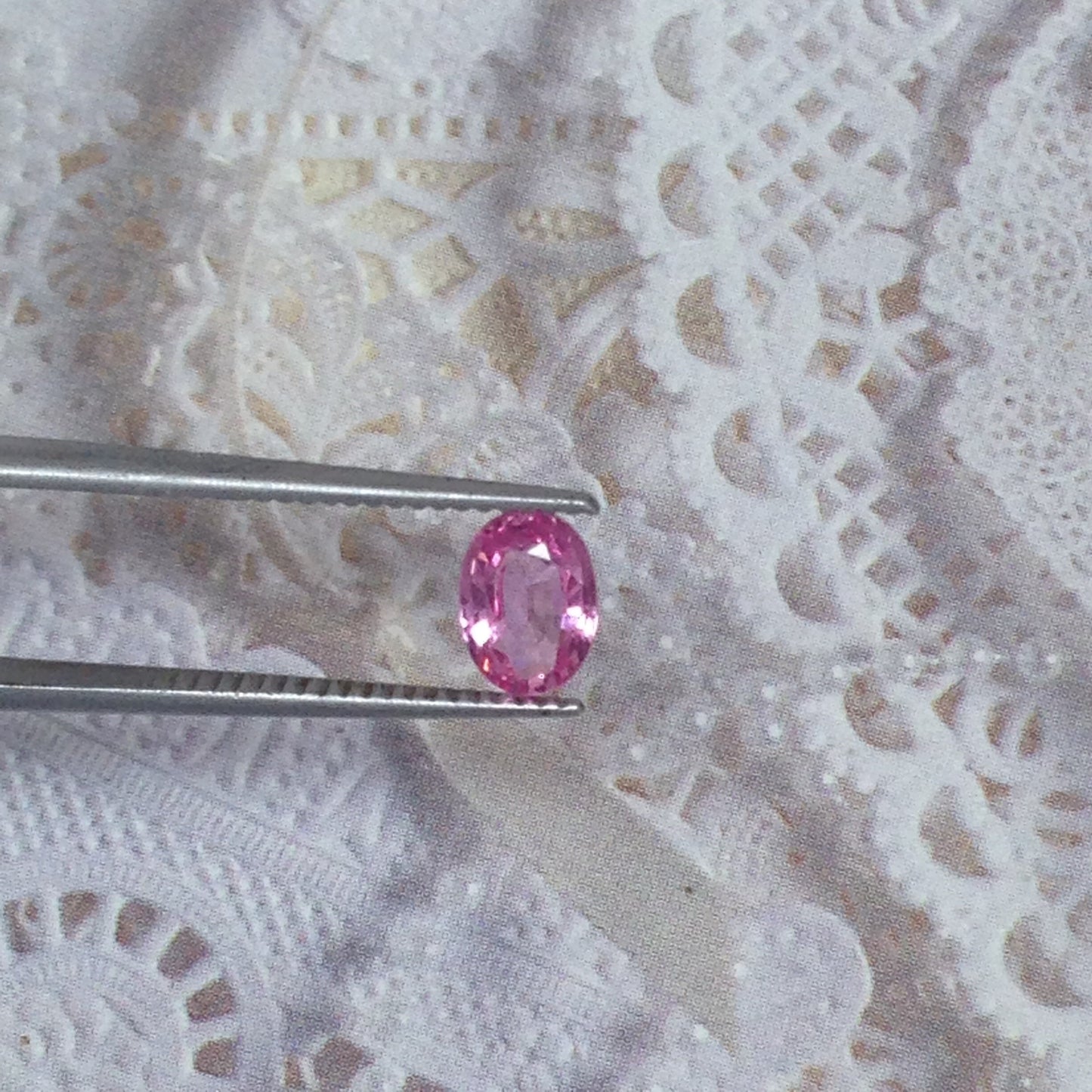 7x5mm Natural Heated Pink Sapphire 0.97 Carats Oval Cut Corundum Wholesale Gem Faceted Loose Unmounted Gemstone, Earth Mined Sapphire cts