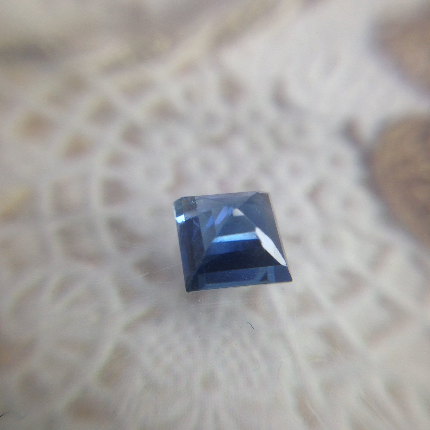 Unheated Carré Cut Blue Sapphire 5mm Square Unheated Sapphire Corundum 0.97 carat Faceted Unmounted Gemstone Loose No Heat Blue Sapphire