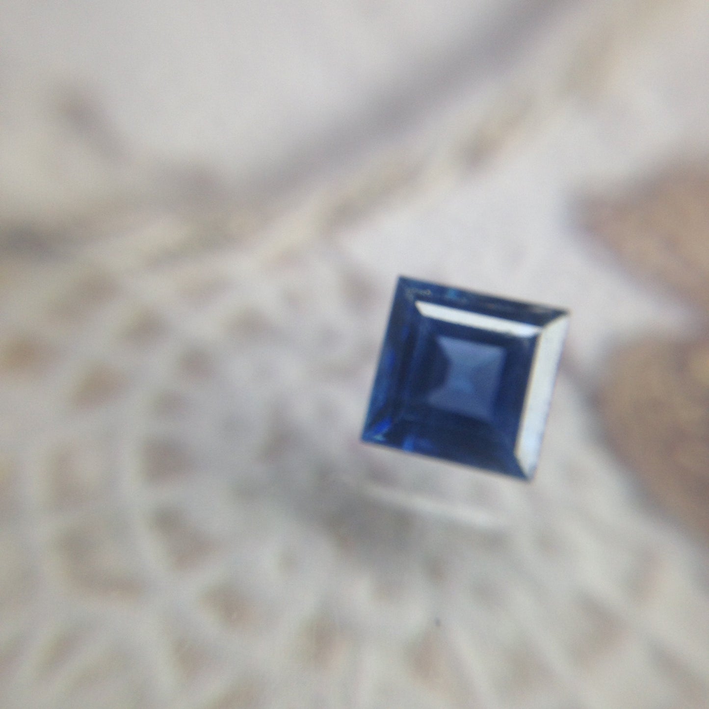 Unheated Carré Cut Blue Sapphire 5mm Square Unheated Sapphire Corundum 0.97 carat Faceted Unmounted Gemstone Loose No Heat Blue Sapphire