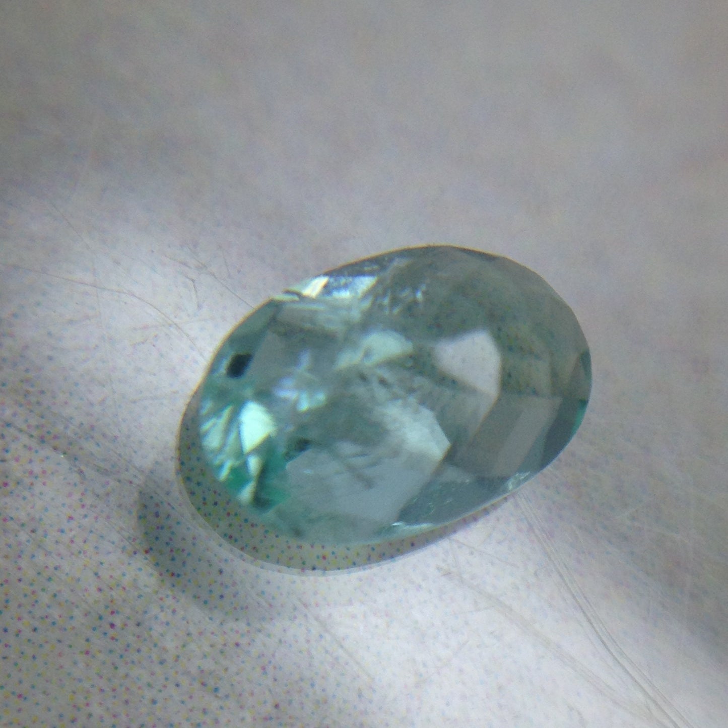 0.40 carat Natural Blue Green Coper Bearing Tourmaline 6x4mm Paraiba Type, Loose Gemstone