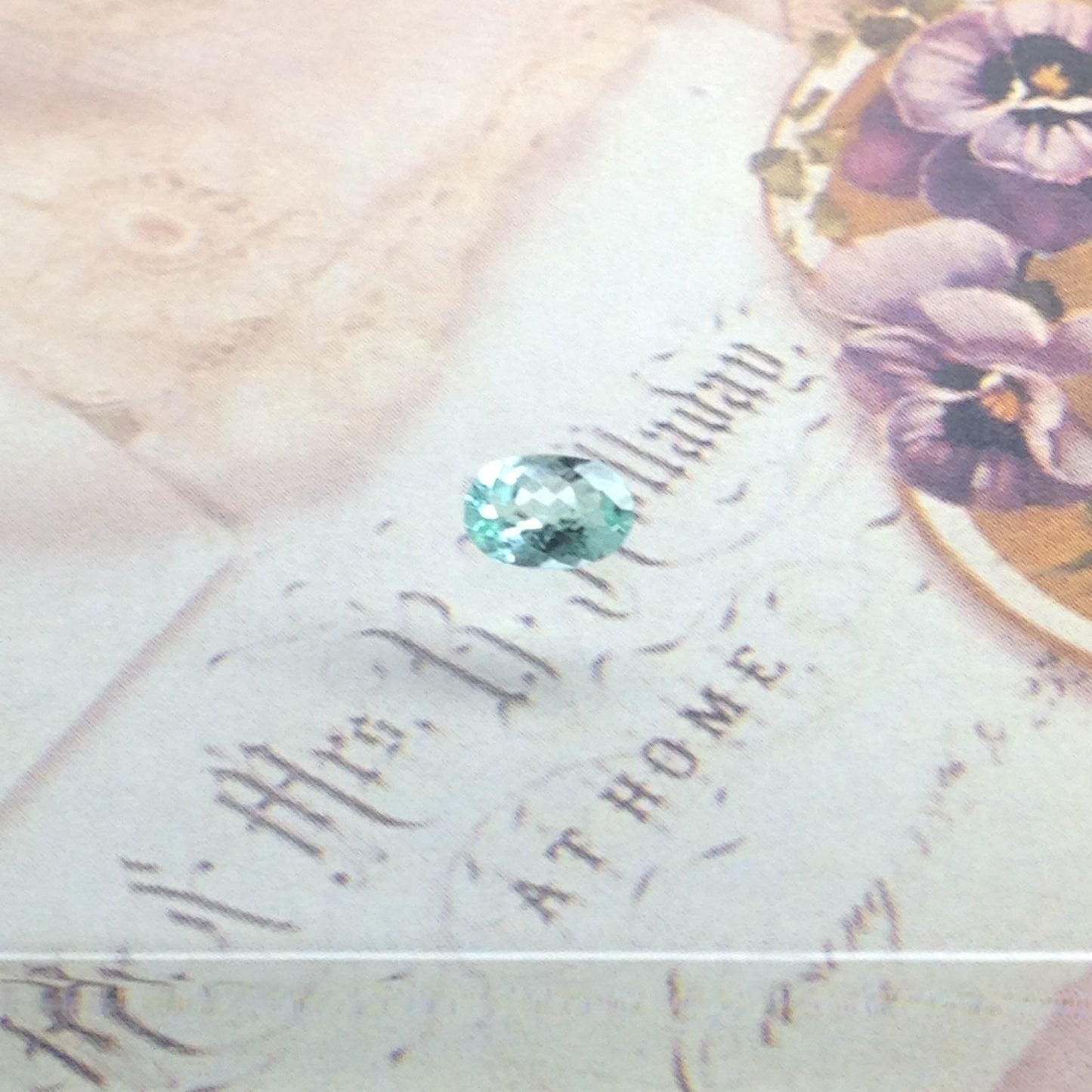 0.40 carat Natural Blue Green Coper Bearing Tourmaline 6x4mm Paraiba Type, Loose Gemstone