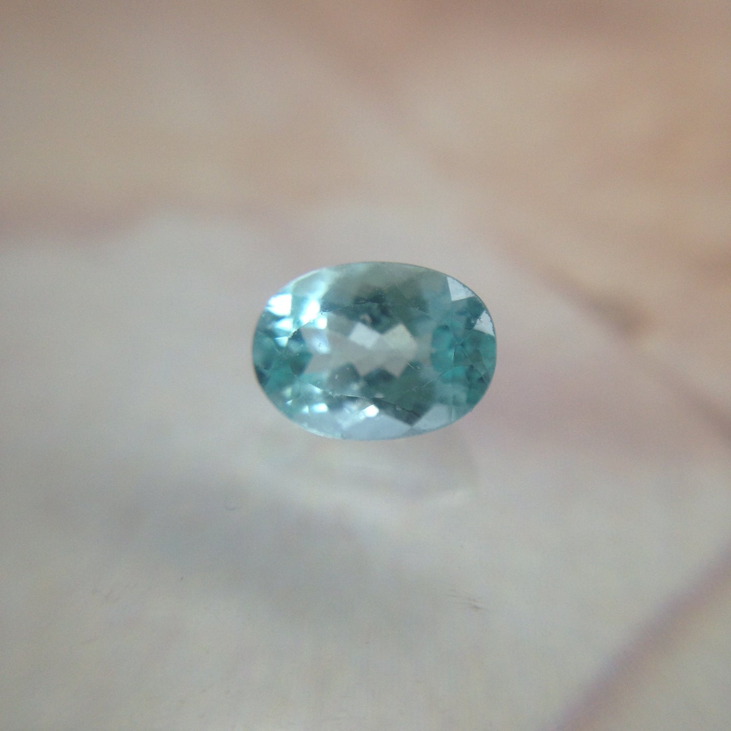 7x5mm Natural Copper Bearing Tourmaline, Paraiba Type 0.88 carats Blue Green Faceted Loose Cuprian Tourmaline, Rare Gemstone