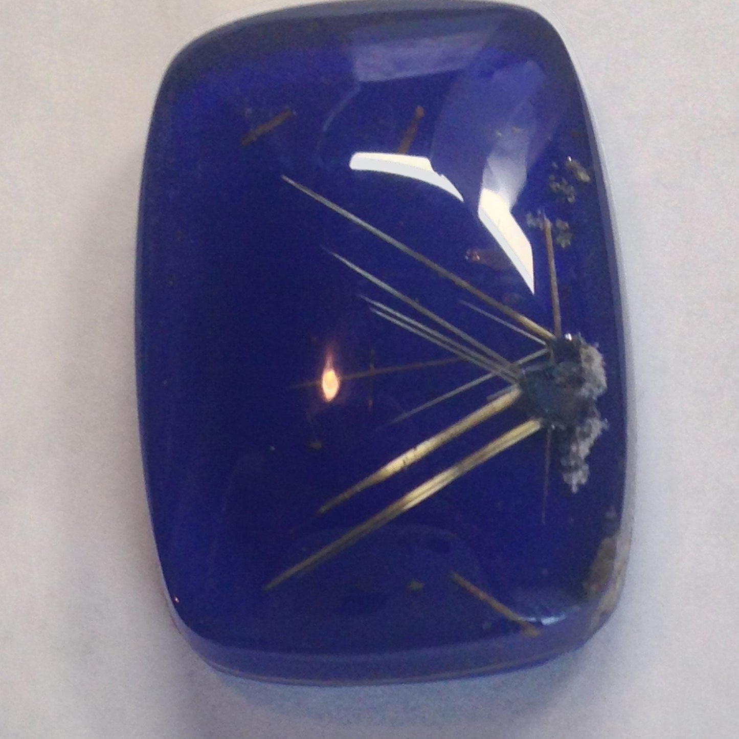 18x26mm Rutilated Quartz Lapiz Lazuli Doublet Cabochon Large 29 carats