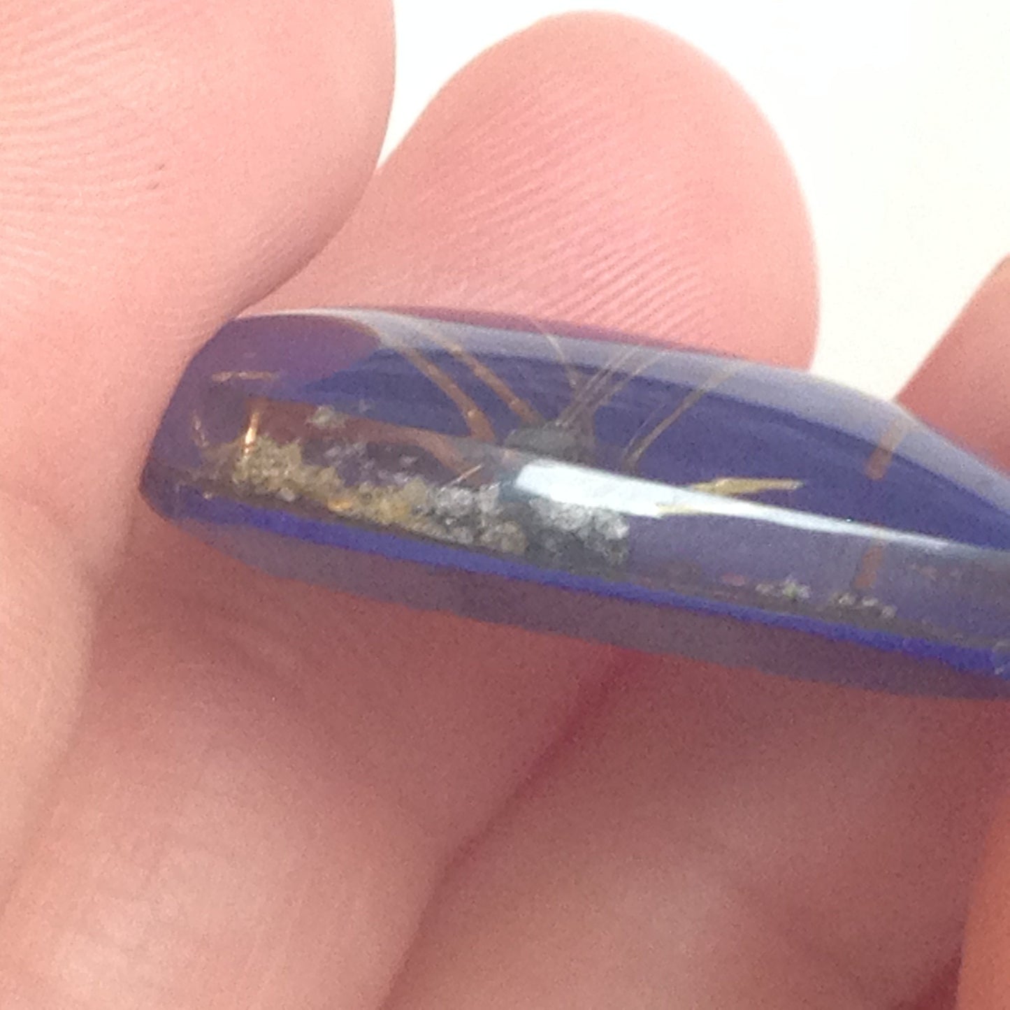 18x26mm Rutilated Quartz Lapiz Lazuli Doublet Cabochon Large 29 carats