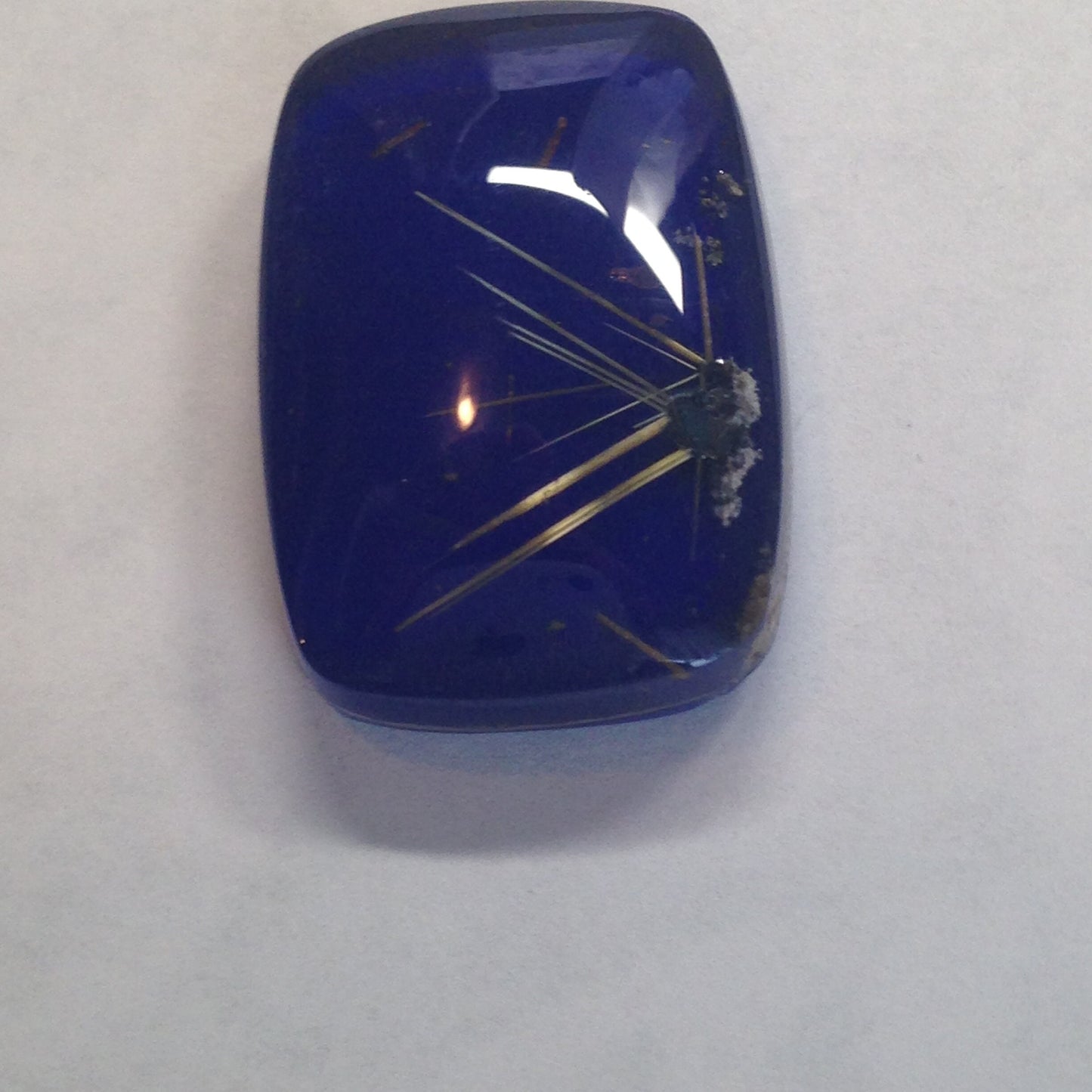 18x26mm Rutilated Quartz Lapiz Lazuli Doublet Cabochon Large 29 carats