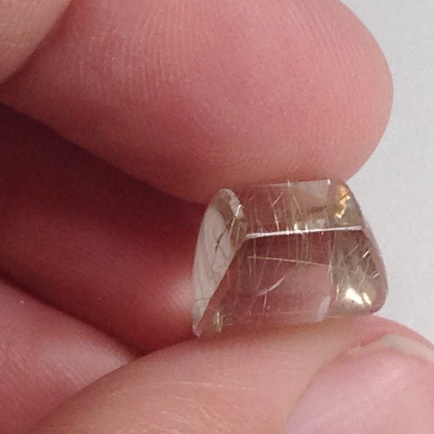 16x11mm Rutilated Quartz Natural Rutile Gemstone 10.91 carats Fancy Loose Cabochon