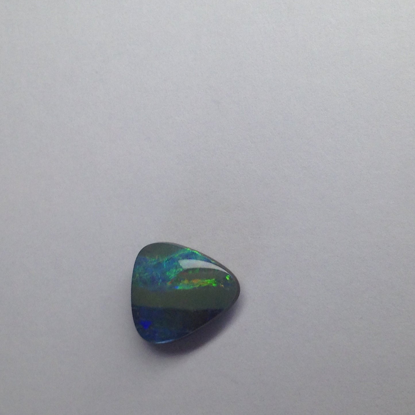 Signed Loose gemstone Gorgeous Opal Natural Doublet Freeform 5 carat app 12 mm triangle loose gem scrap gold jewelry cts October Birthstone