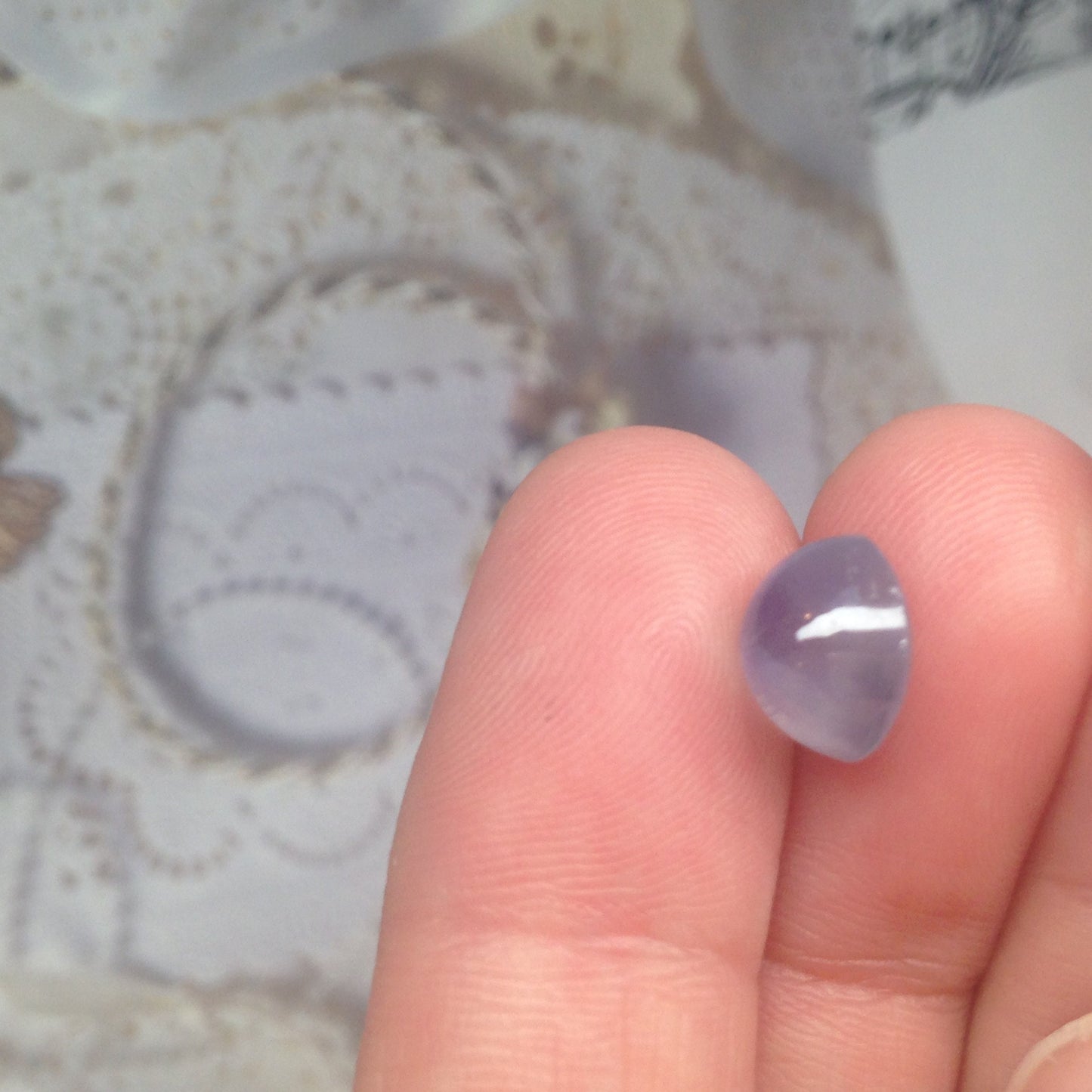 6 Ray Light Pale Blue Star Sapphire Loose Gemstone 9x8 millimeters mm round 4.38 carats Cabochon Natural Loose Corundum September Birthstone