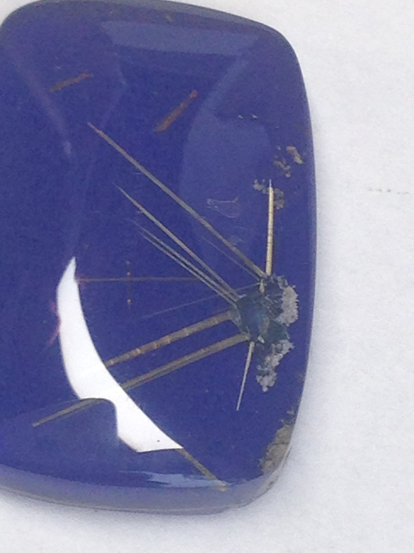 18x26mm Rutilated Quartz Lapiz Lazuli Doublet Cabochon Large 29 carats