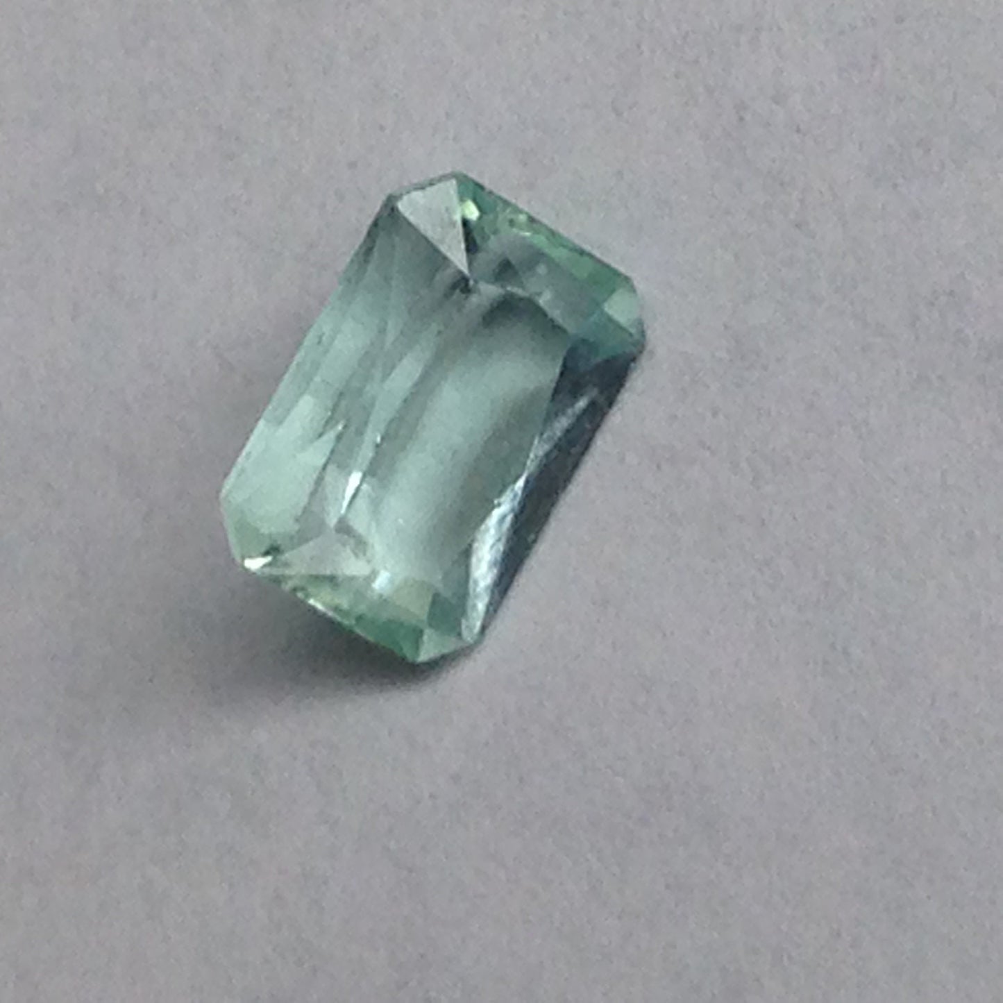 7x5mm Natural Light Green Blue Tourmaline 1 Carat Rectangle Tested Iron Bearing Faceted Loose Gem