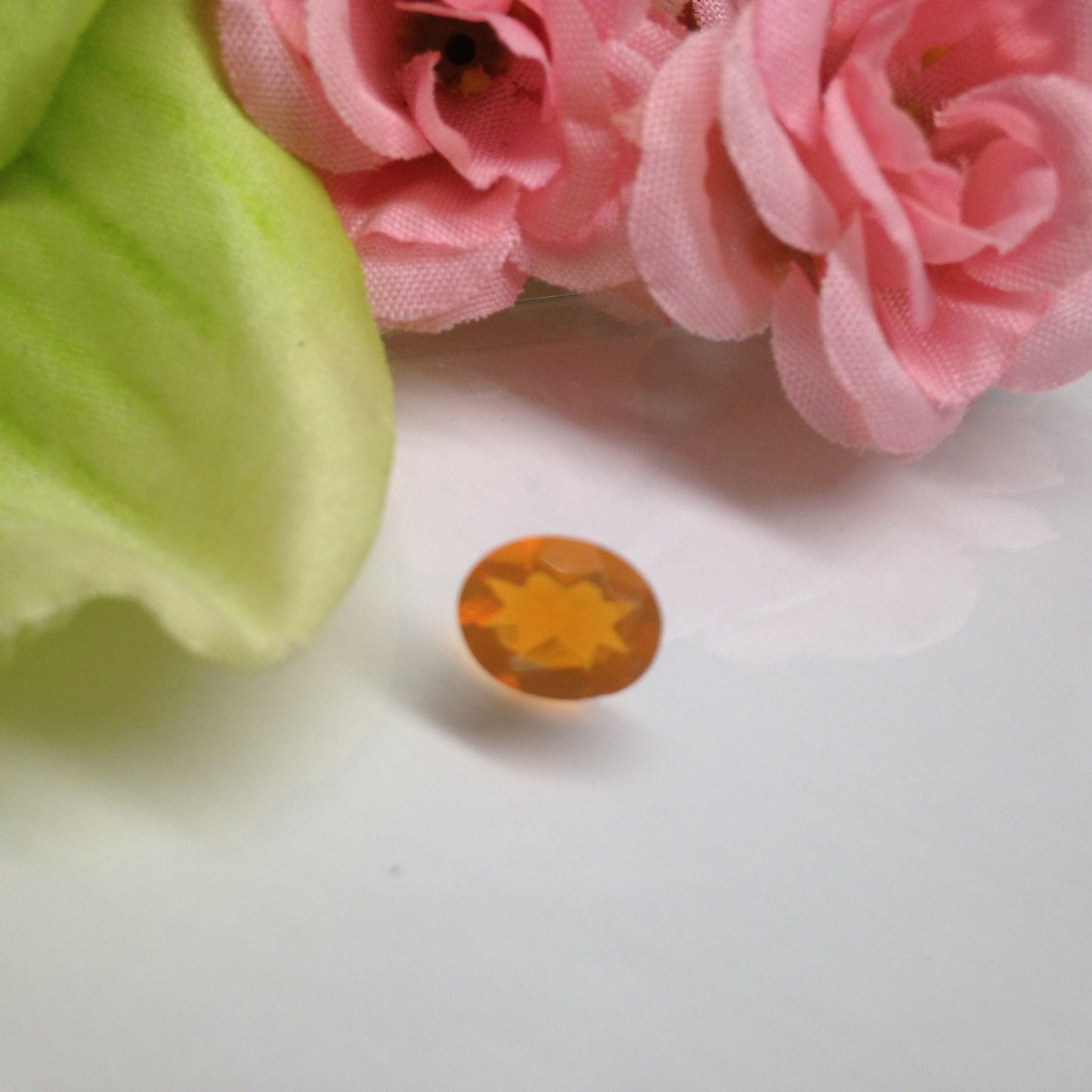 Fire Opal Orange 10x7.7mm Natural Gem loose gemstone 1.61 carats cts October Birthstone Oval Faceted Flowing Gems